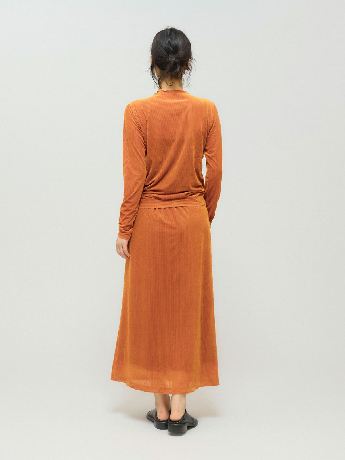 sheer velour rib skirt