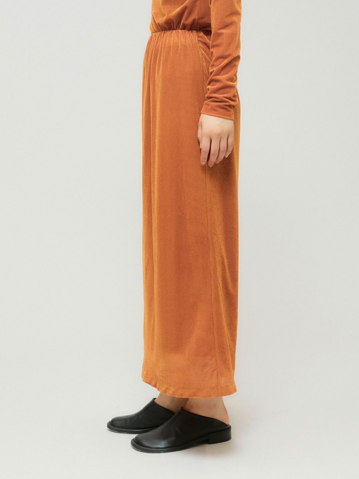 sheer velour rib skirt