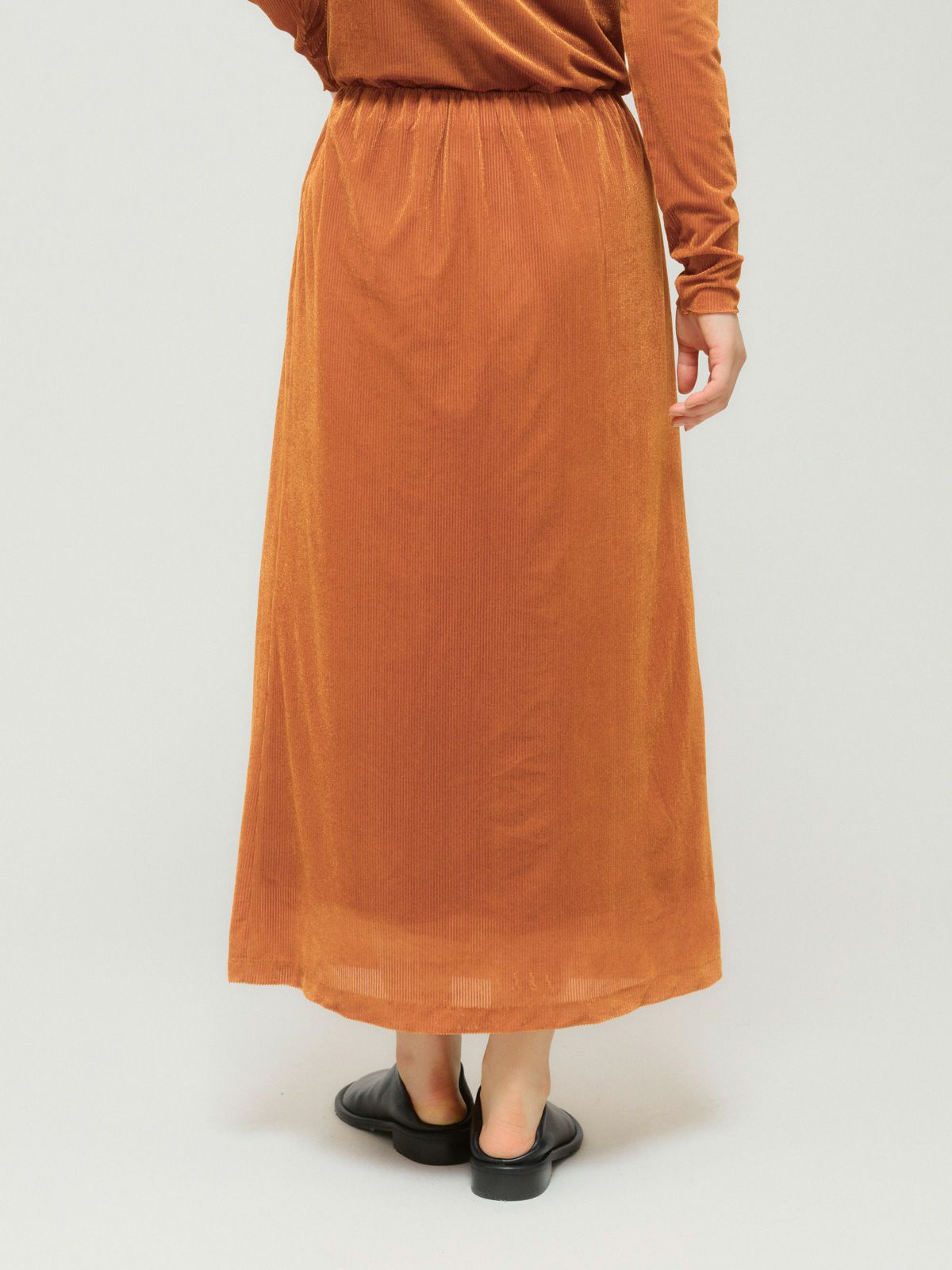 sheer velour rib skirt