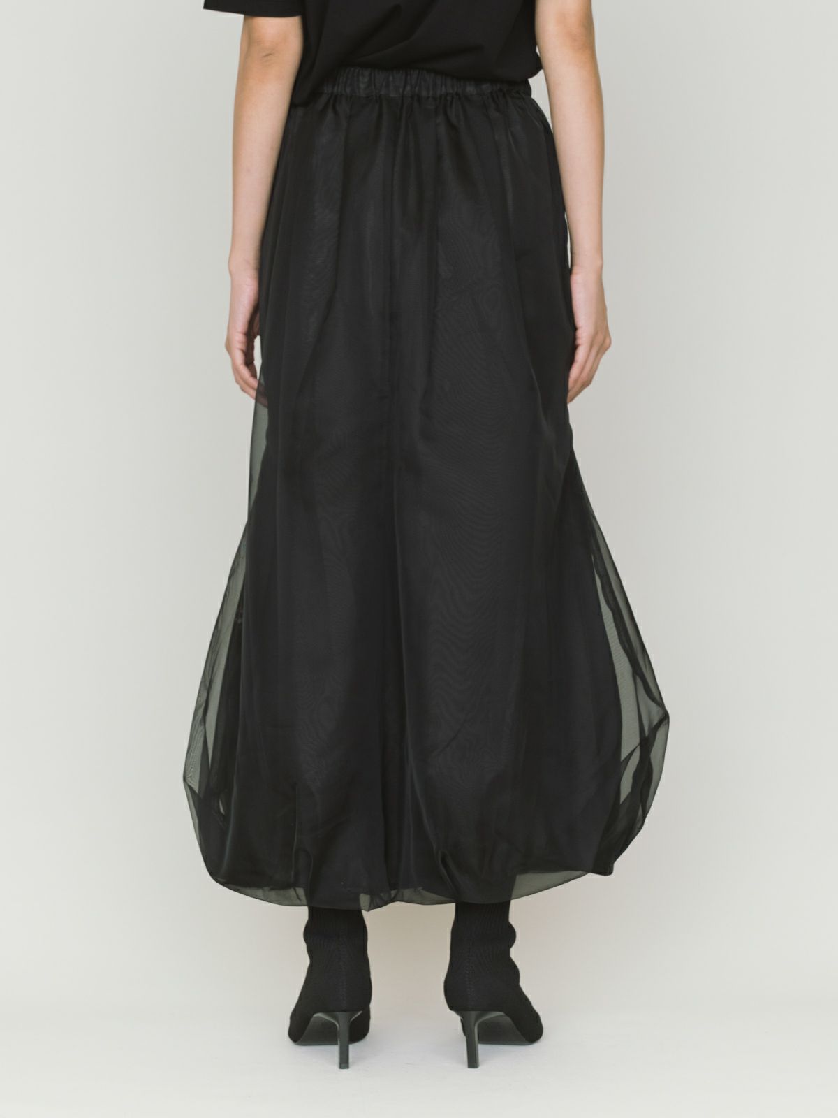 sheer long baloon skirt