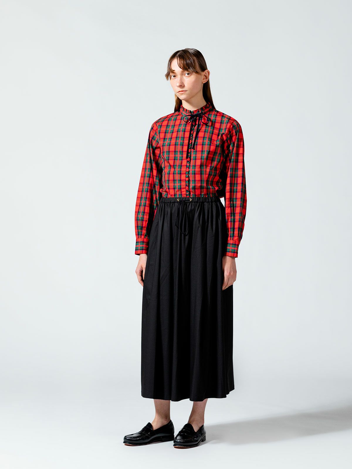 チェックフレアタックスカート(3-1633)