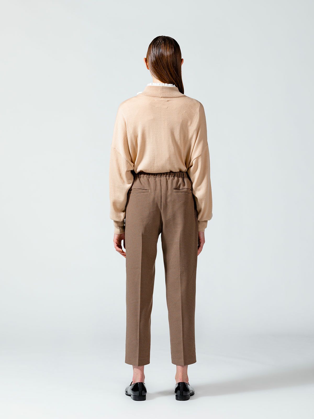 チェックセンタープレスパンツ(3-1056)