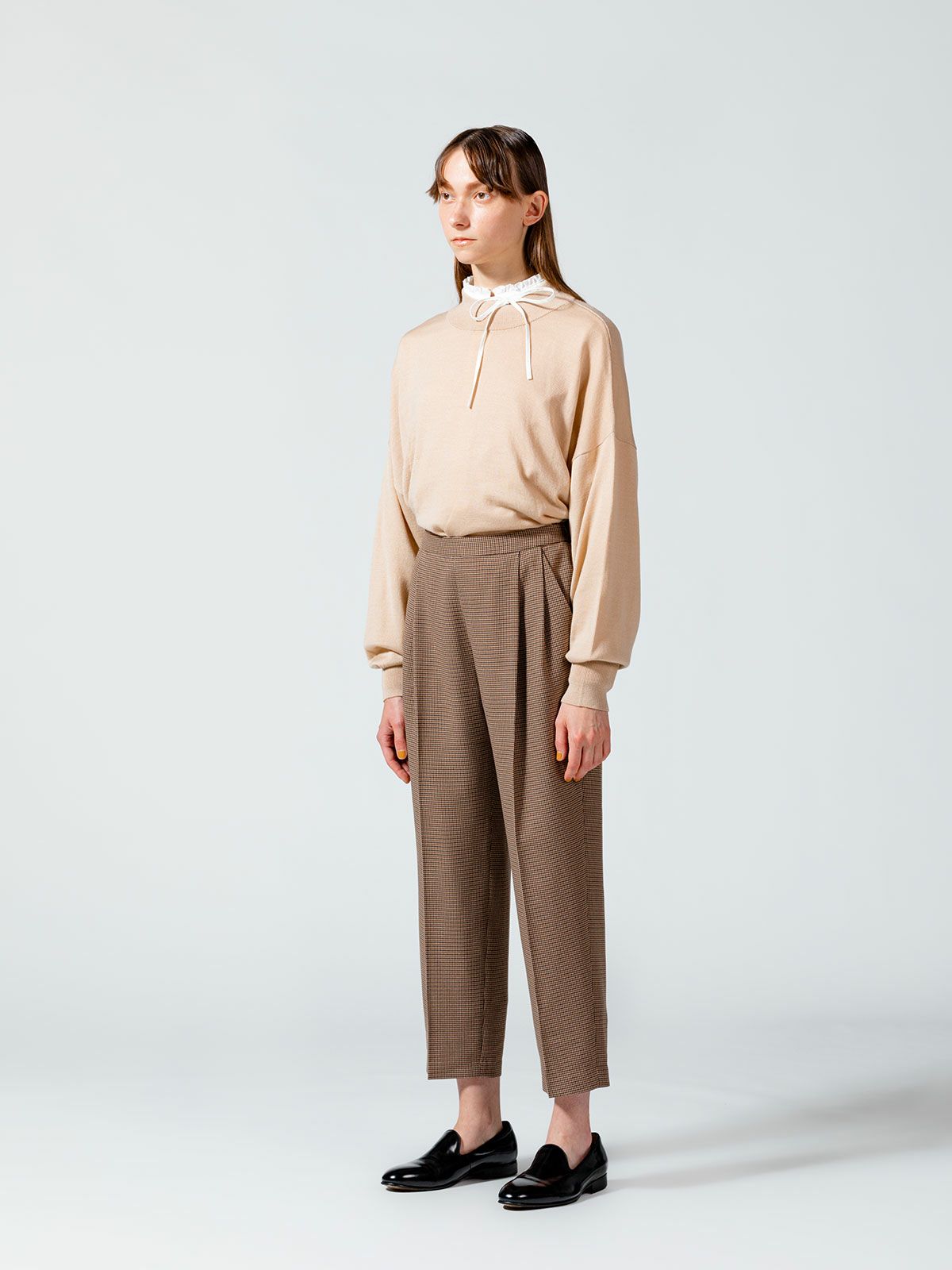 チェックセンタープレスパンツ(3-1056)