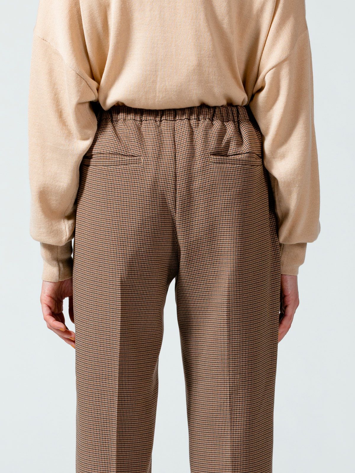 チェックセンタープレスパンツ(3-1056)