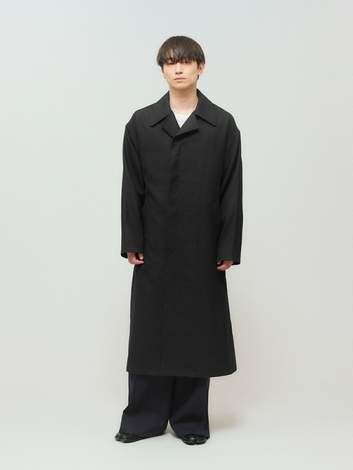 wool serge long coat