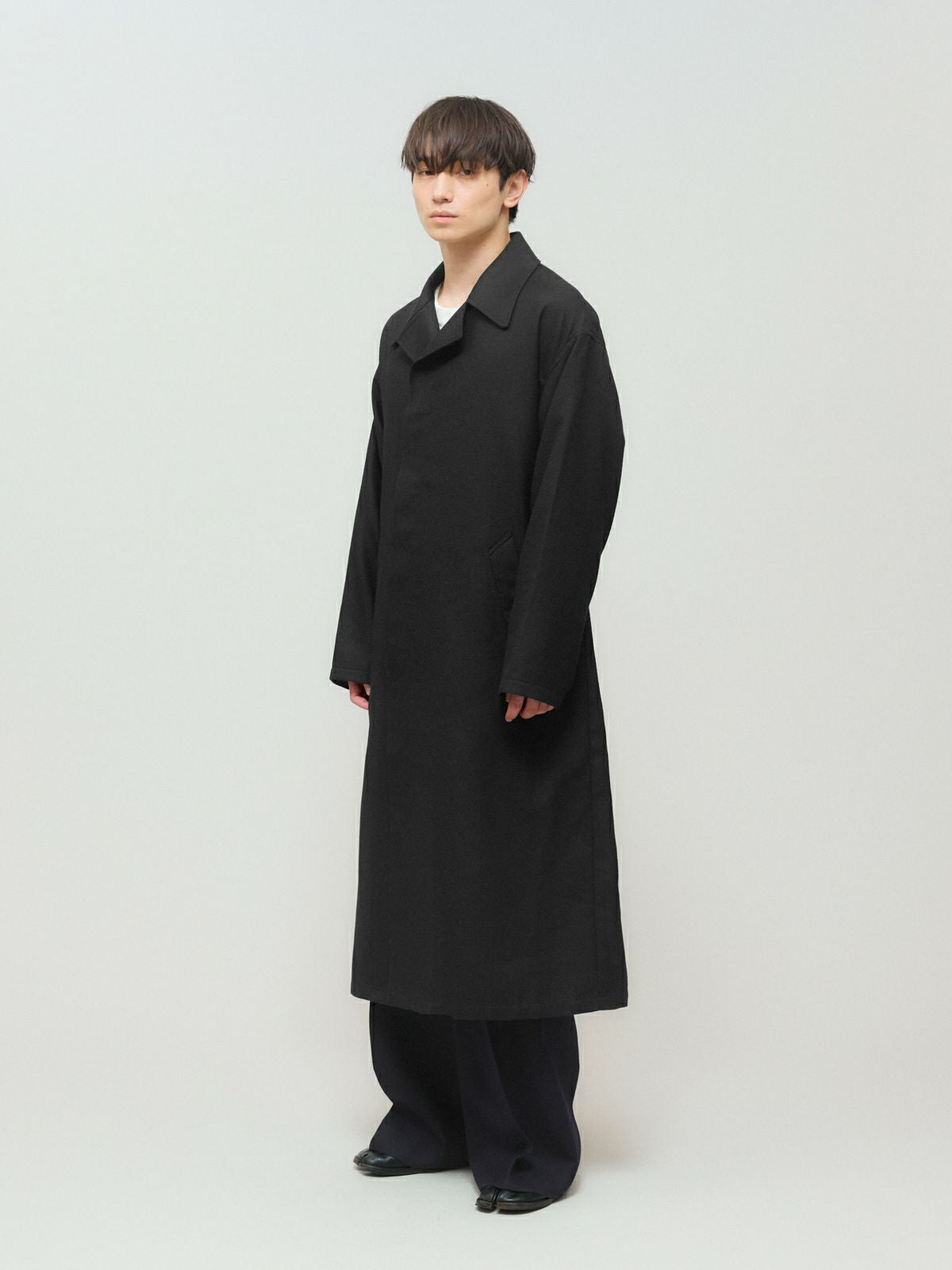 wool serge long coat