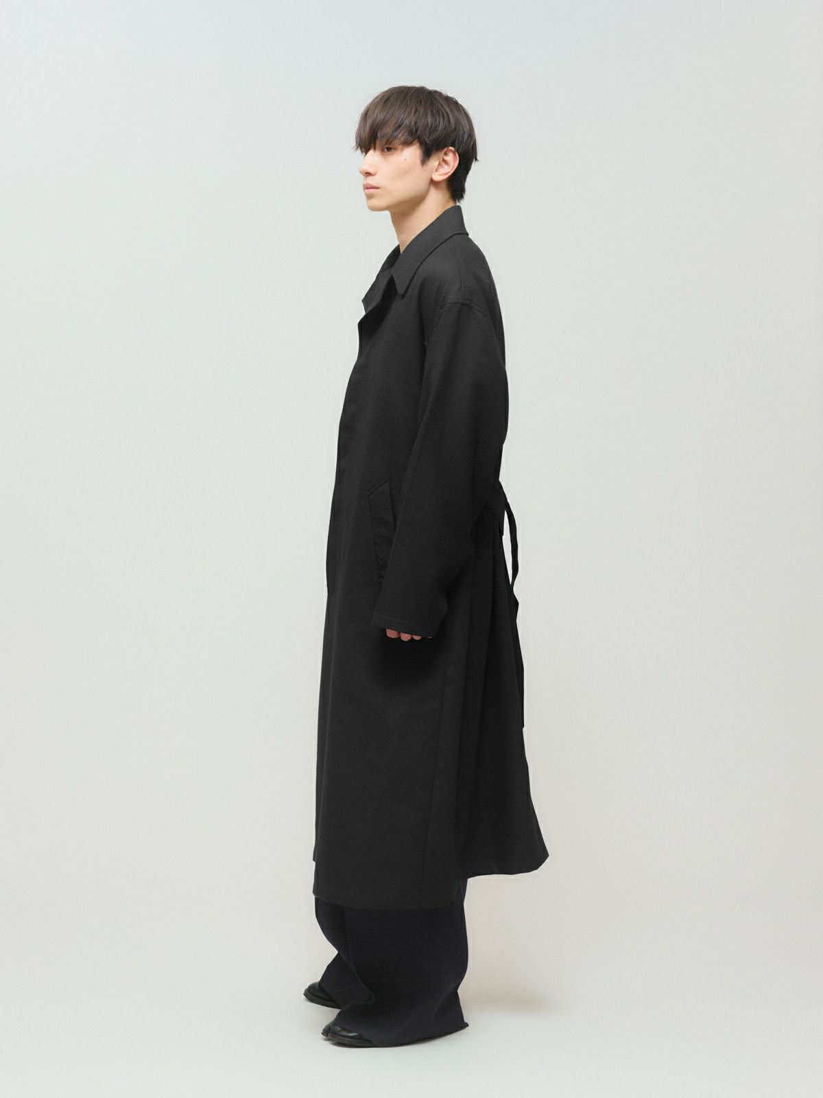 wool serge long coat