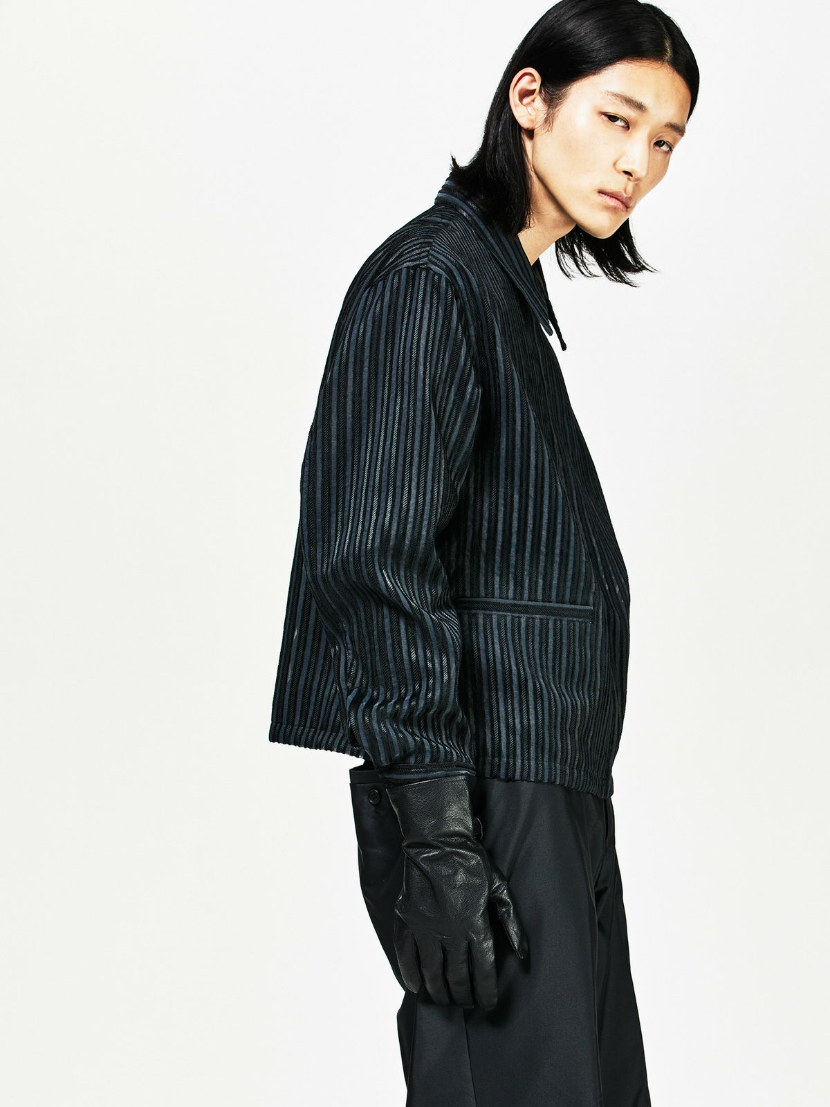 Men’s シアーストライプブルゾン(3-1119)