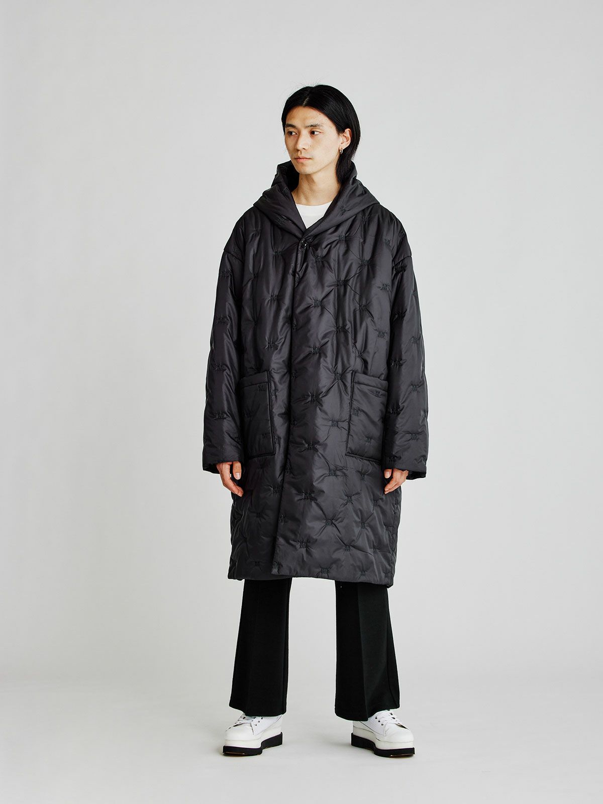 Men’s ロゴパディングダウンフードコート(3-1120)