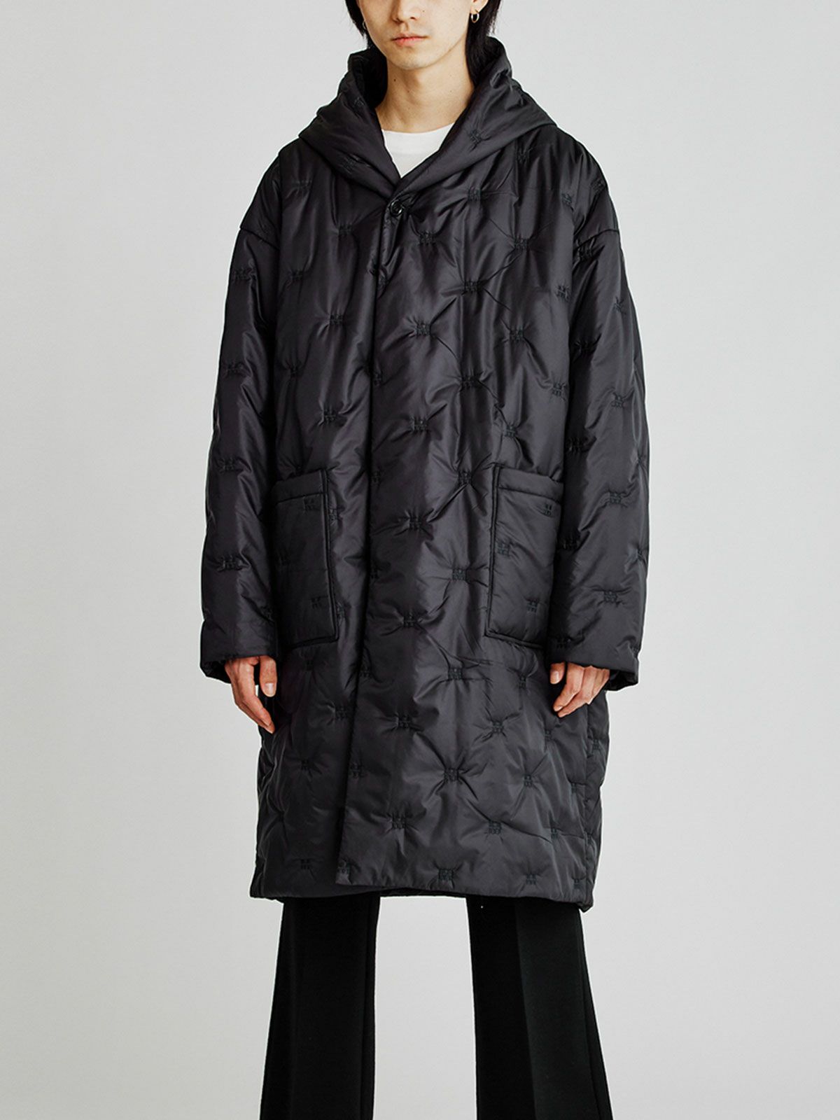 Men’s ロゴパディングダウンフードコート(3-1120)