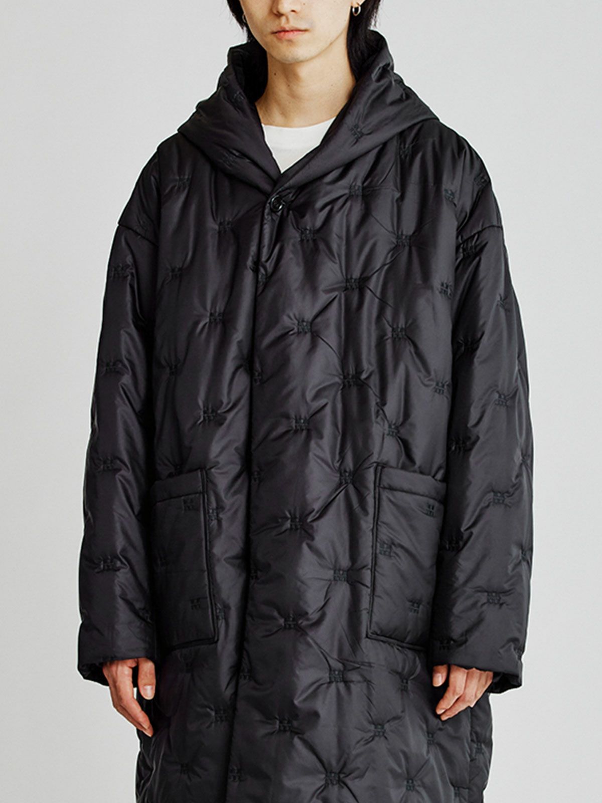 Men’s ロゴパディングダウンフードコート(3-1120)