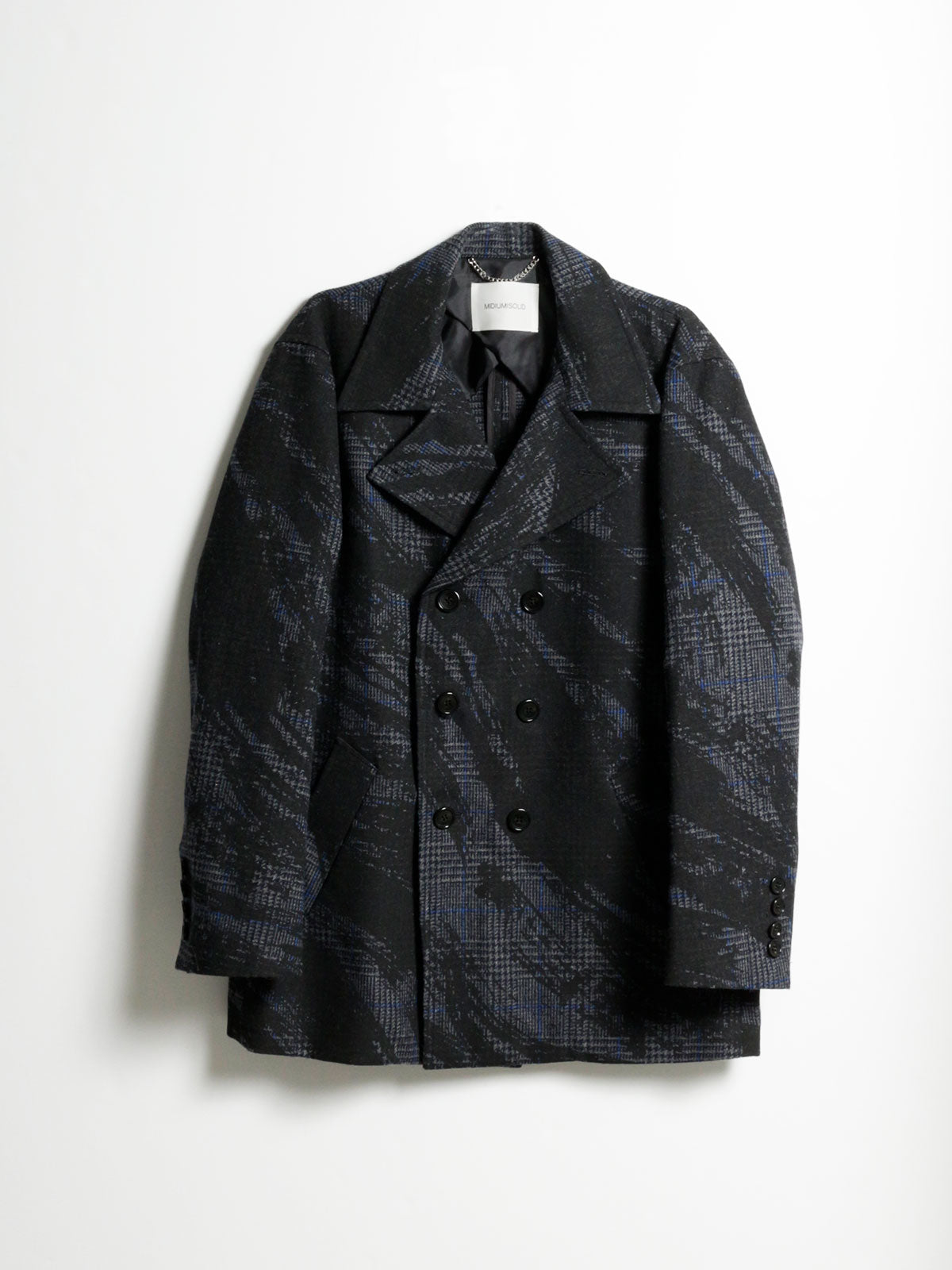 ツイードチェックかすみプリントコート(3-1542/3-1543)