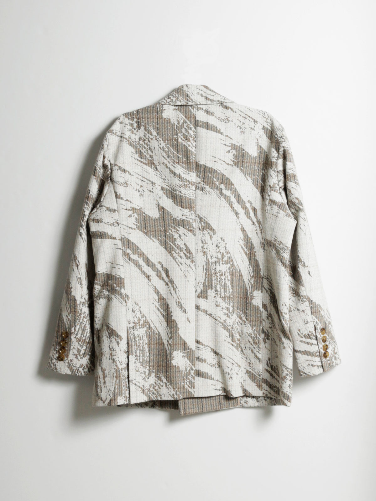 ツイードチェックかすみプリントコート(3-1542/3-1543)