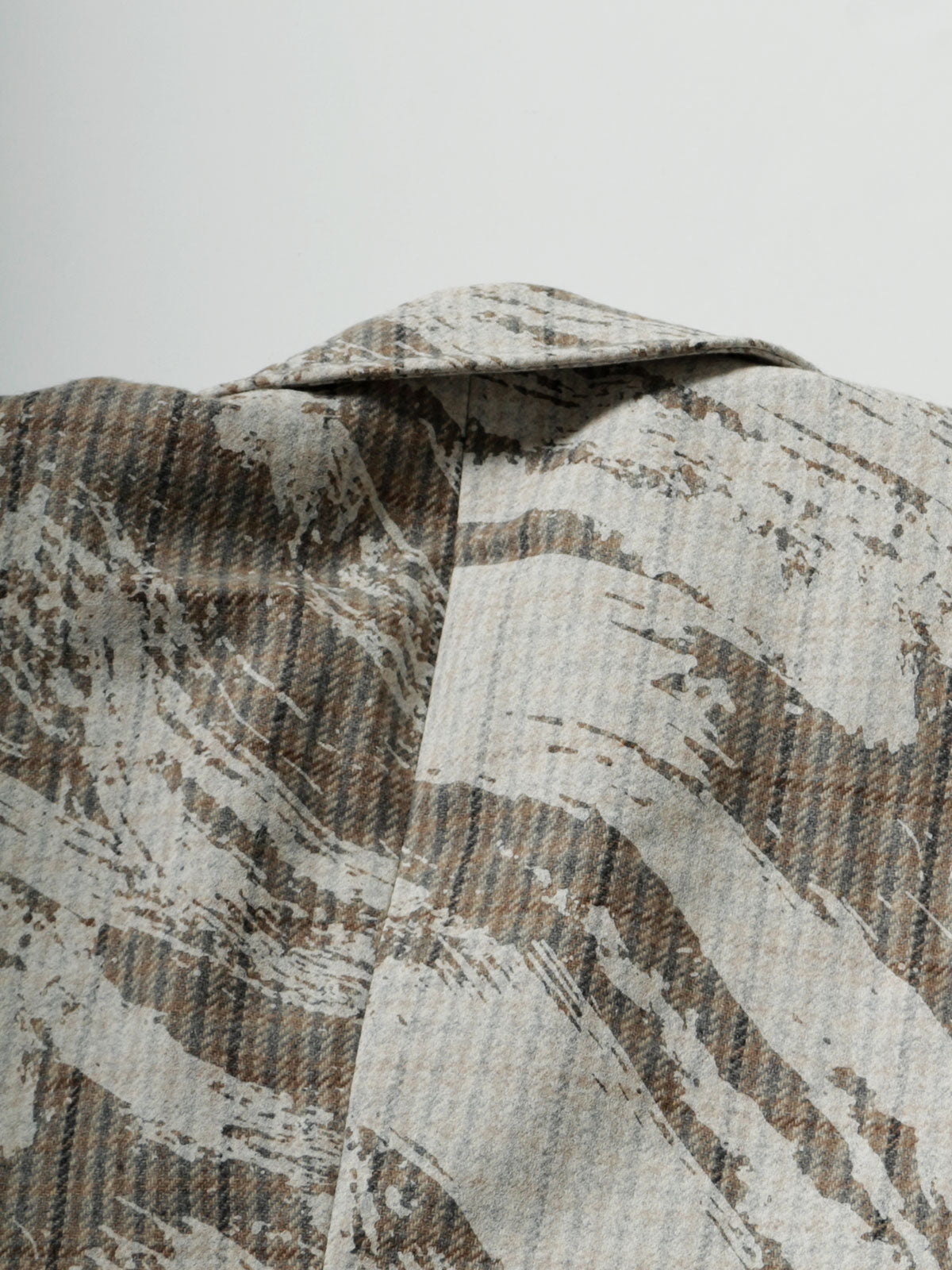 ツイードチェックかすみプリントコート(3-1542/3-1543)