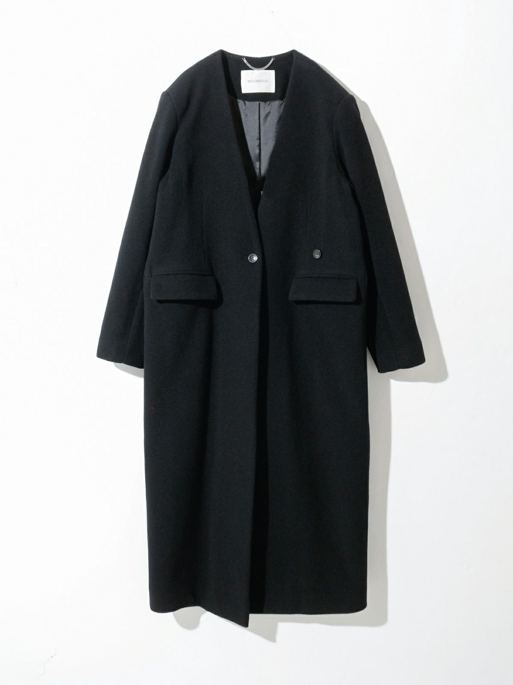 ノーカラーロングコート(3-1101)