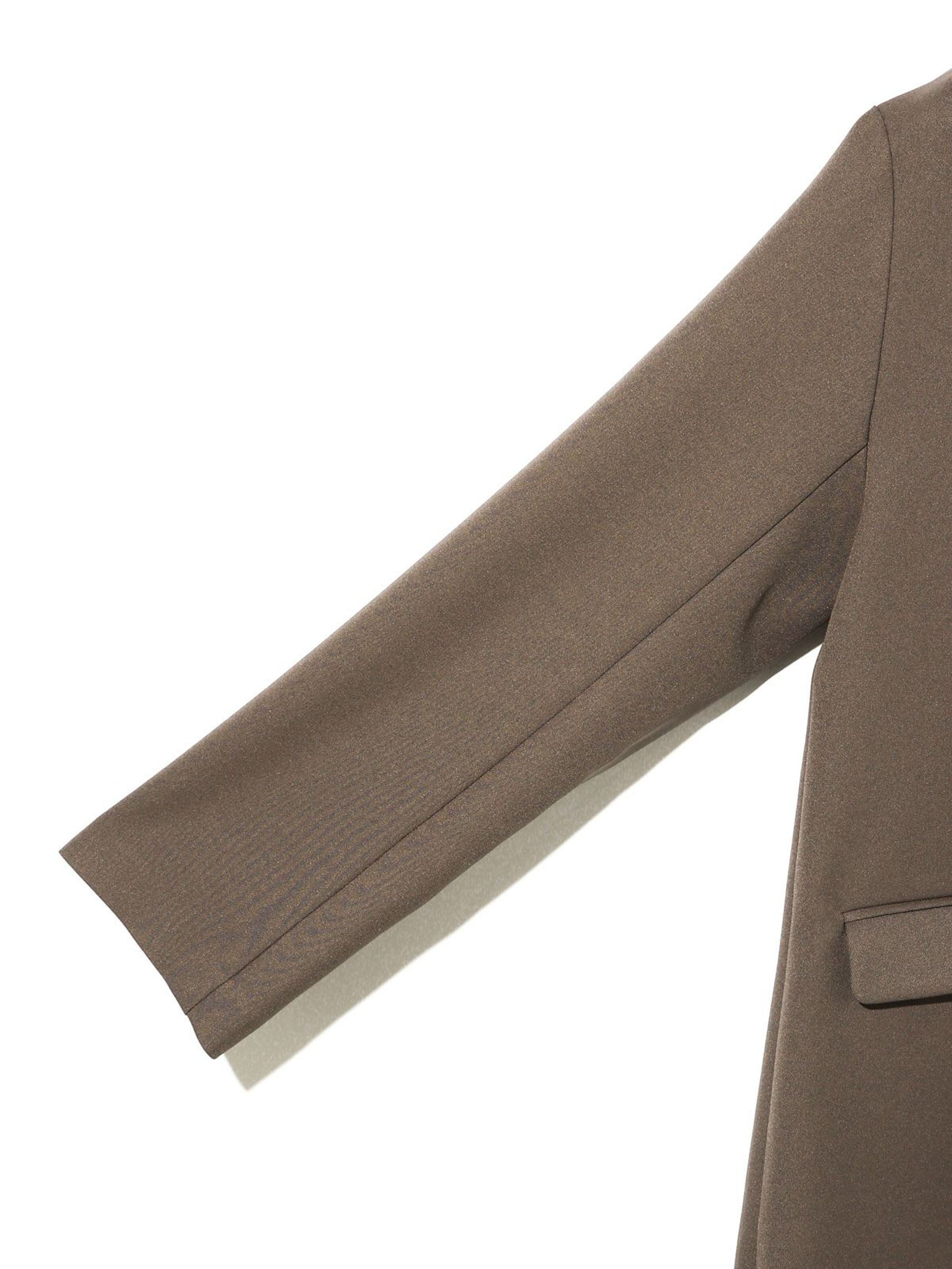 ベルト付きノーカラージャケット