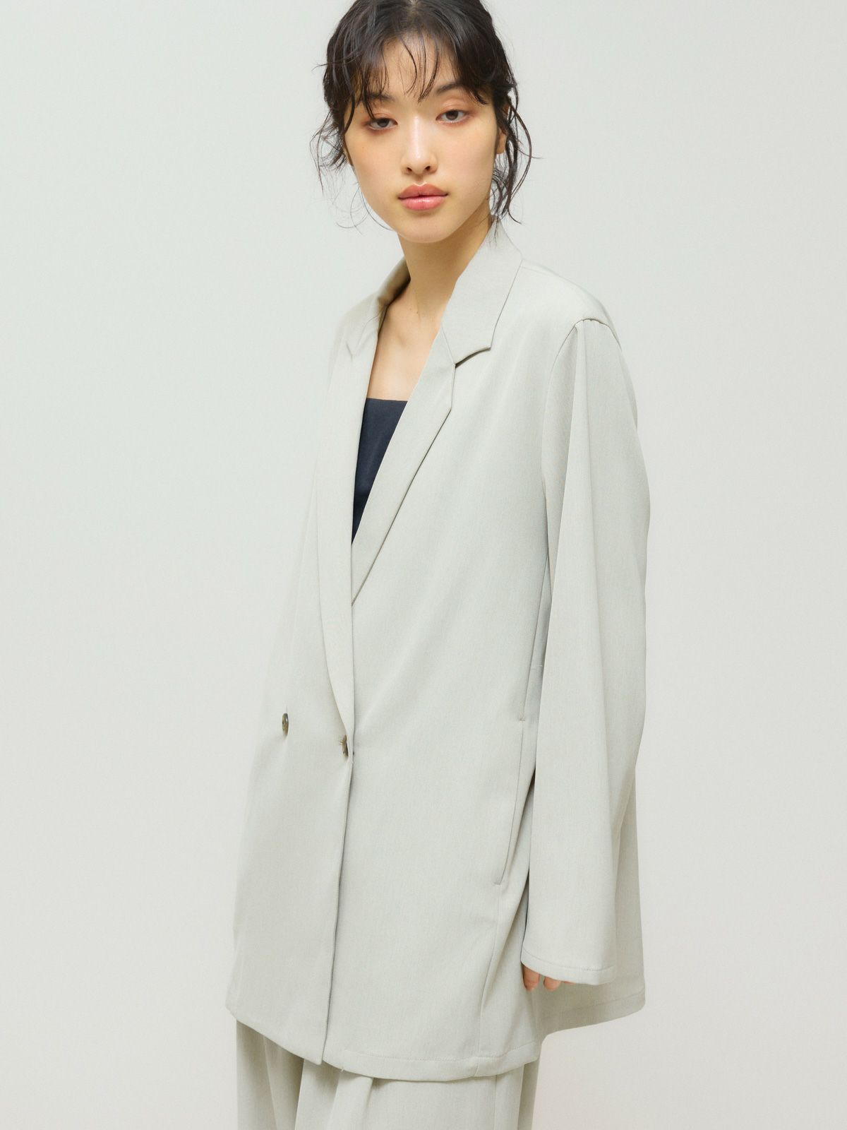 double breasted light jacket