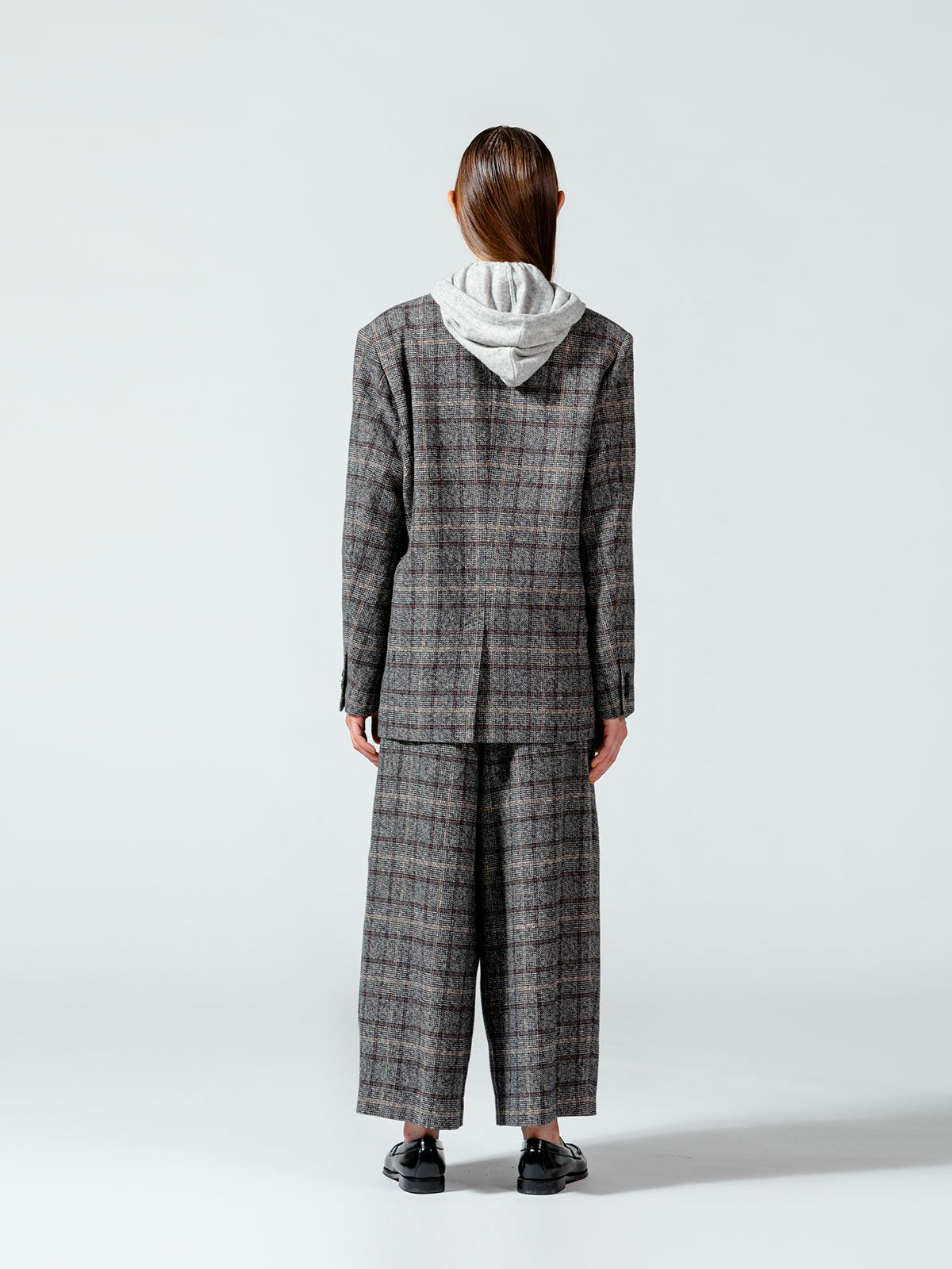 チェックフラワーモチーフジャケット(3-1091)