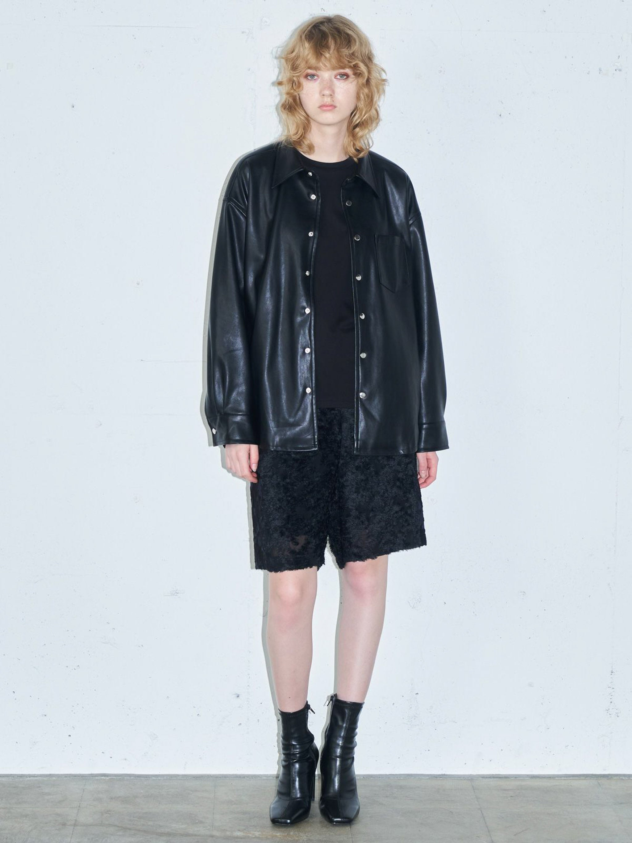 シンセティックレザージャケット(3-1185)