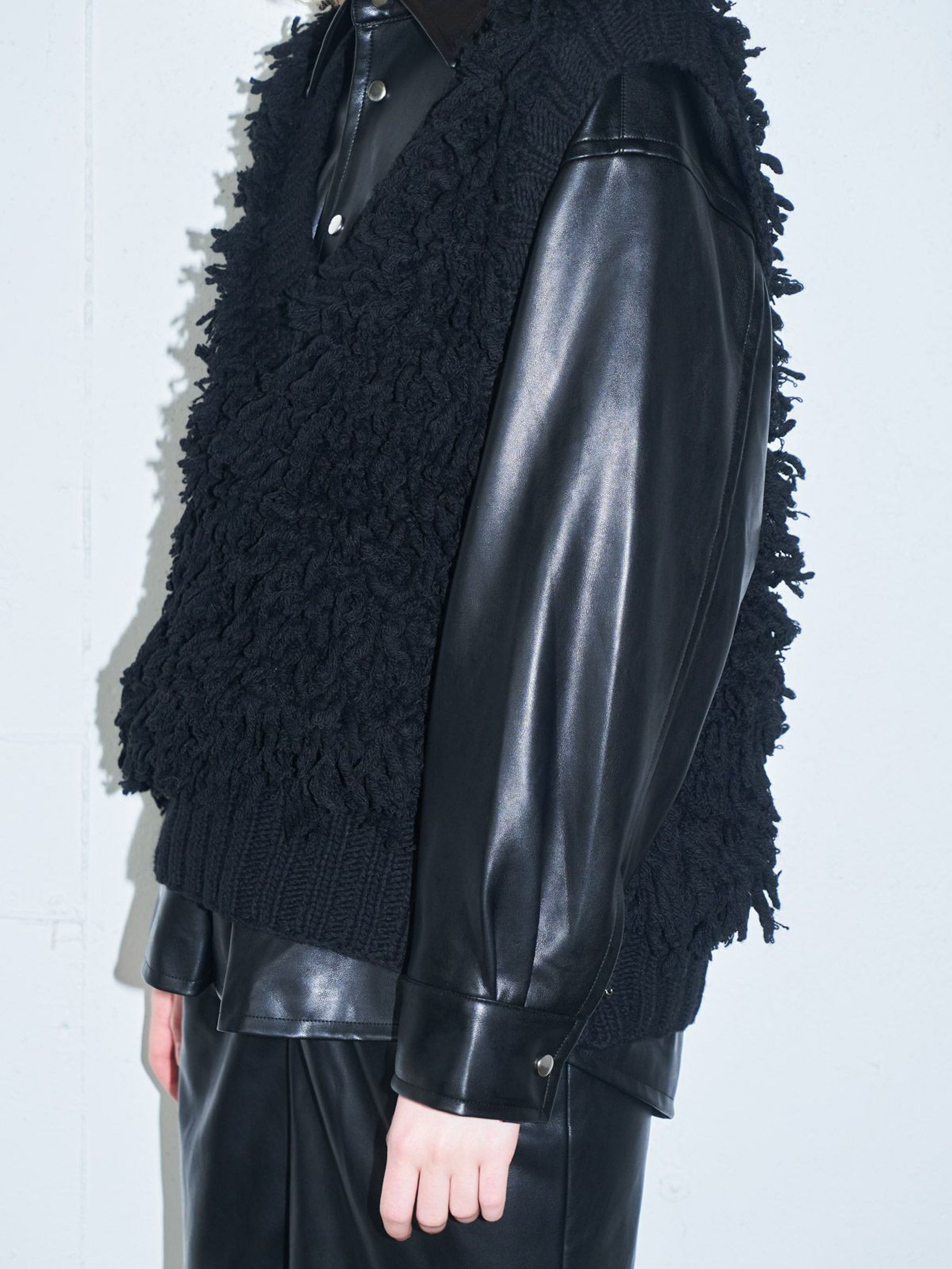 シンセティックレザージャケット(3-1185)