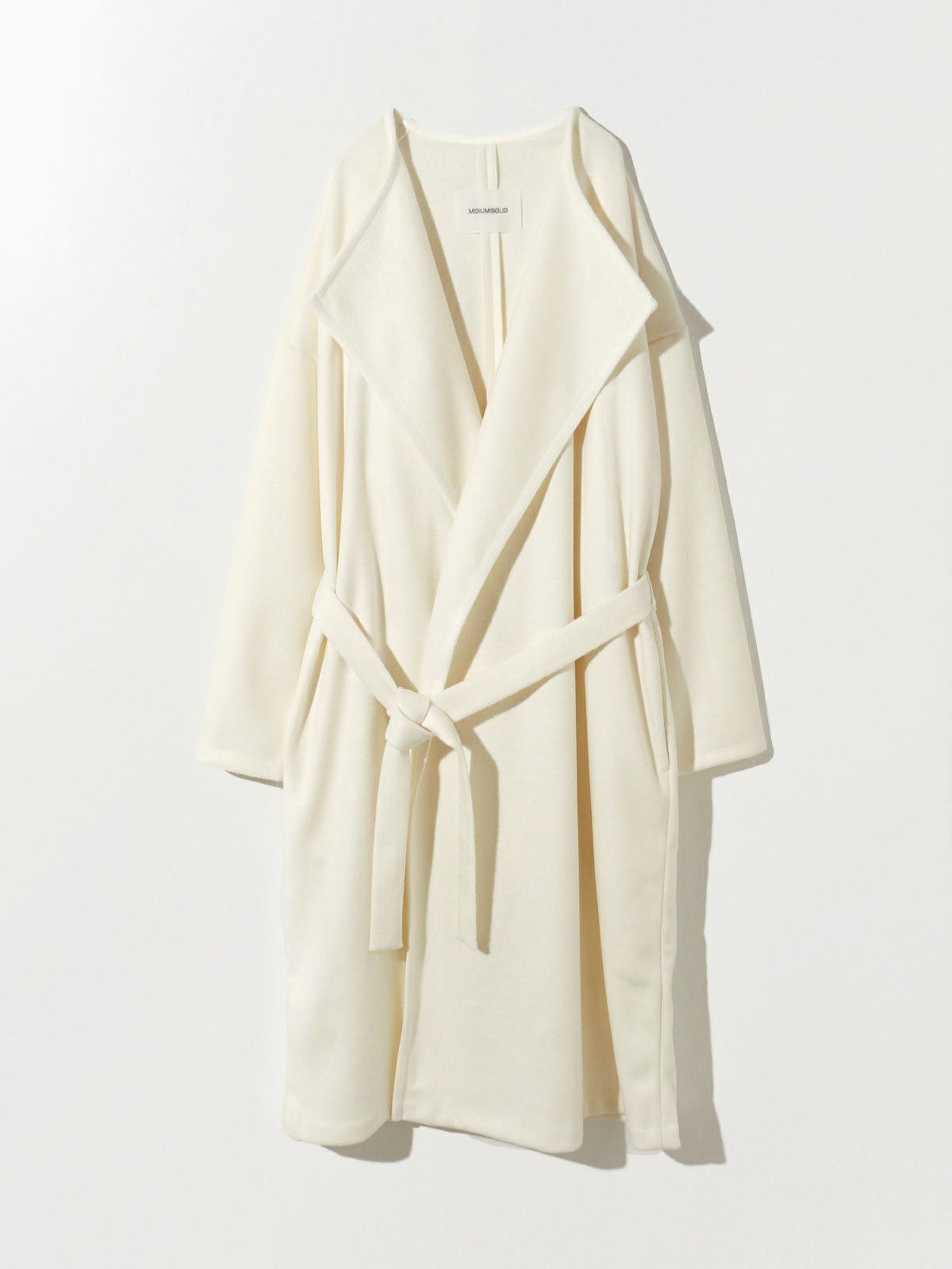 ベルト付きロングドレープコート(3-1186)