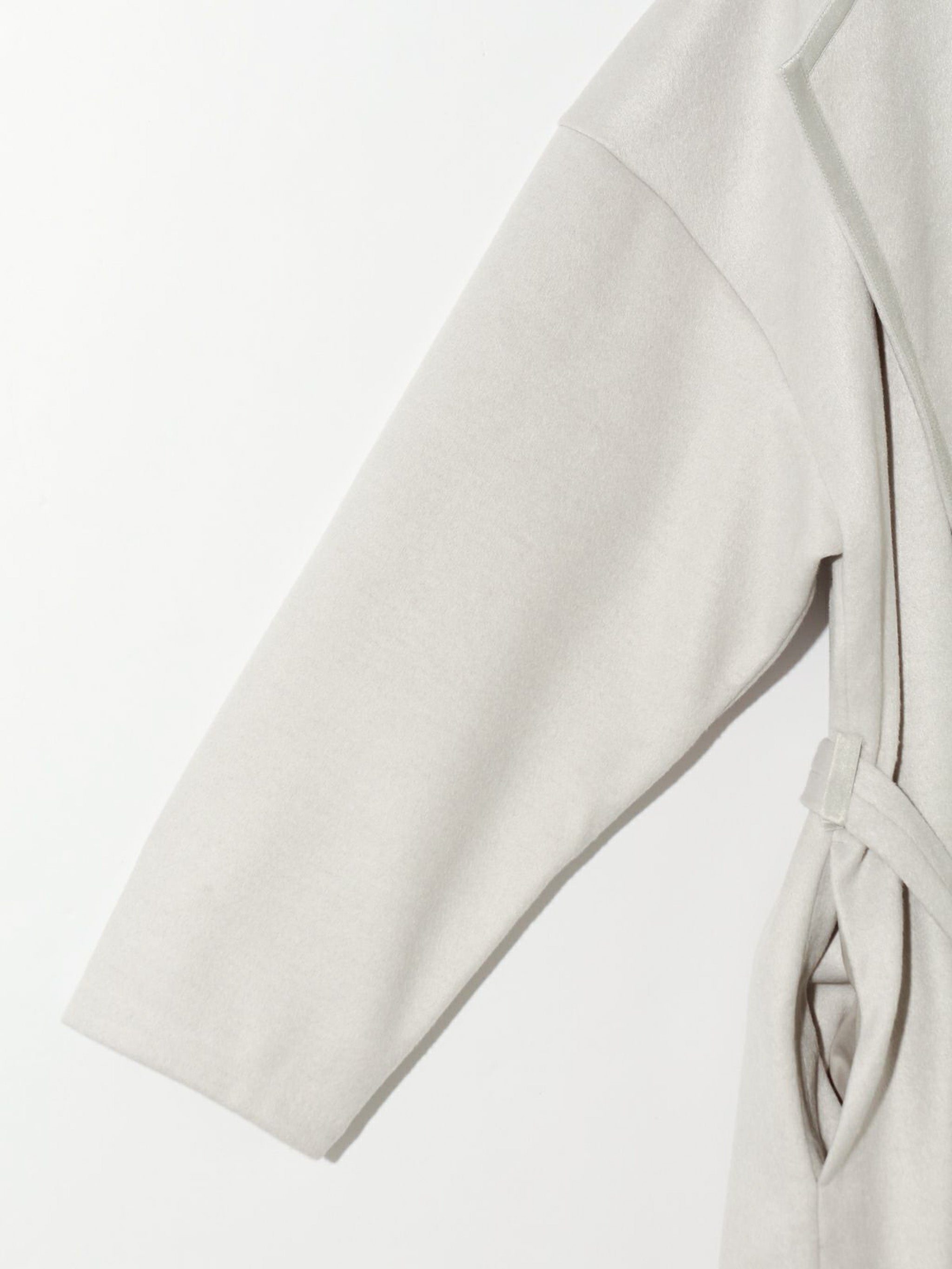 ベルト付きロングドレープコート(3-1186)