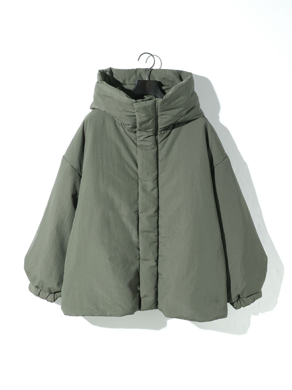 hooded padding blouson