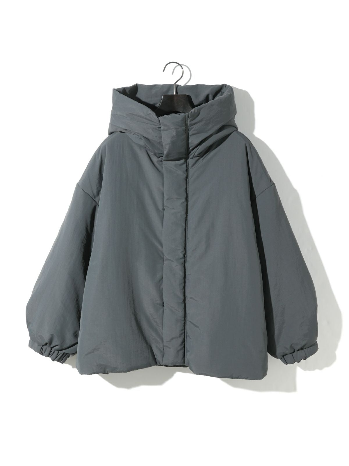 hooded padding blouson