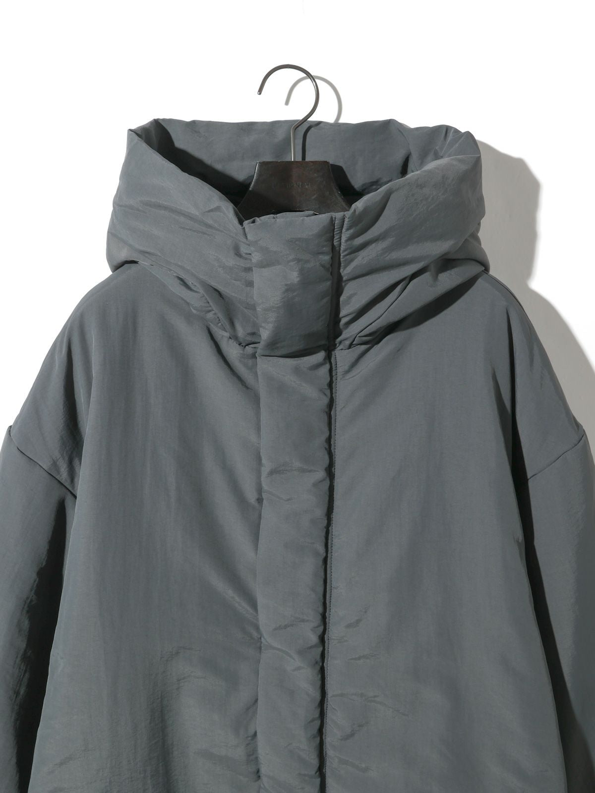 hooded padding blouson