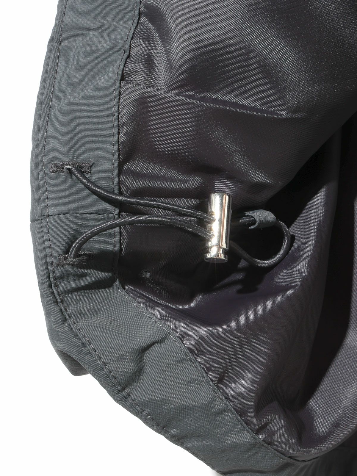 hooded padding blouson