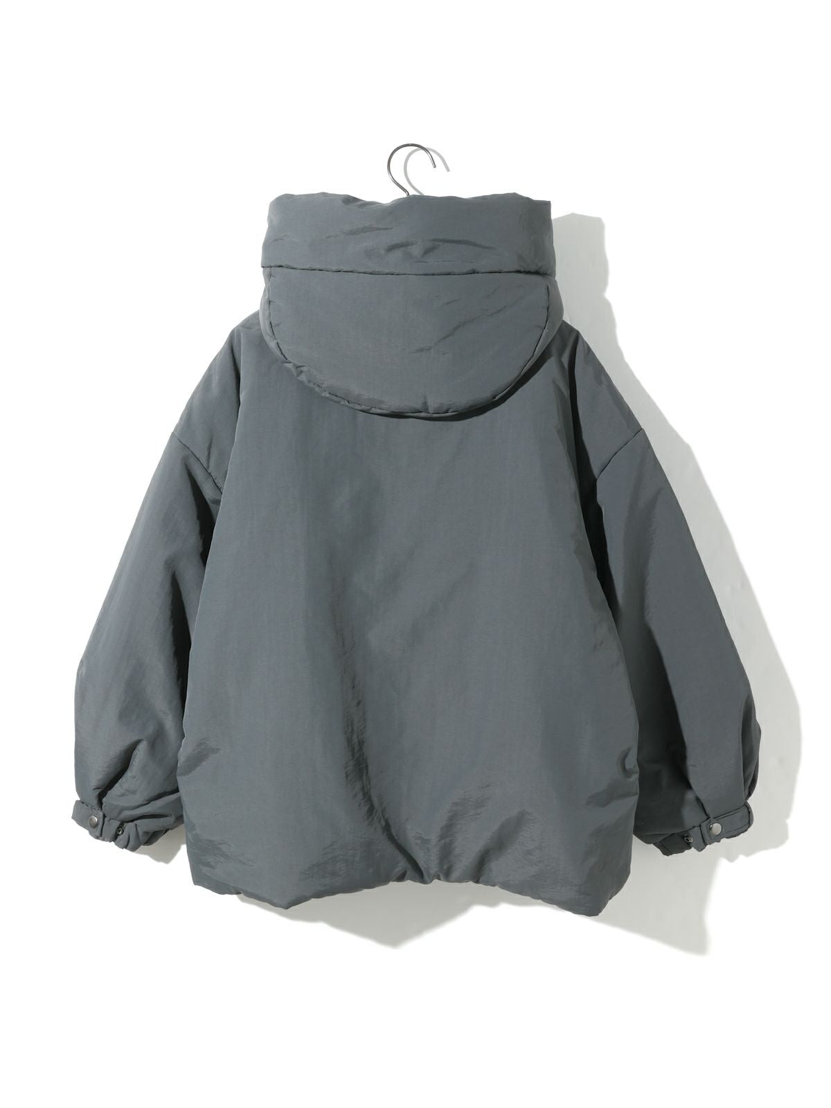 hooded padding blouson