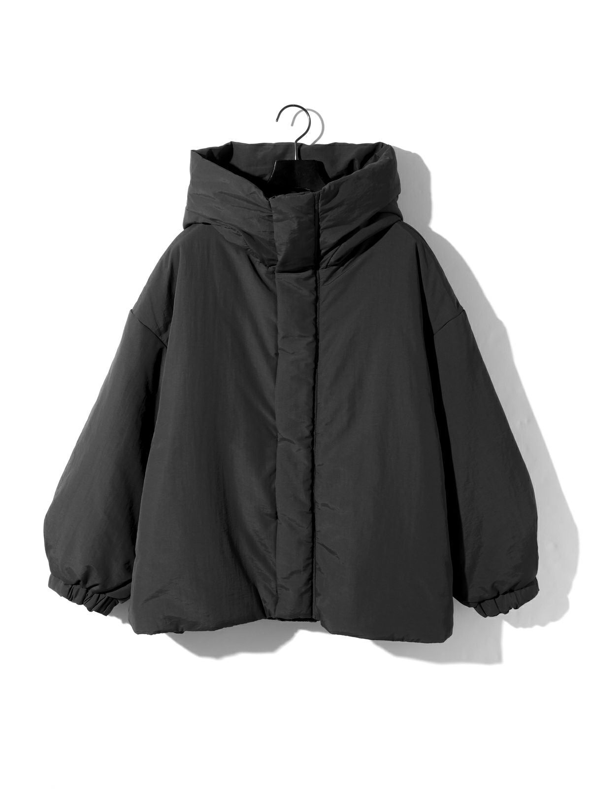 hooded padding blouson