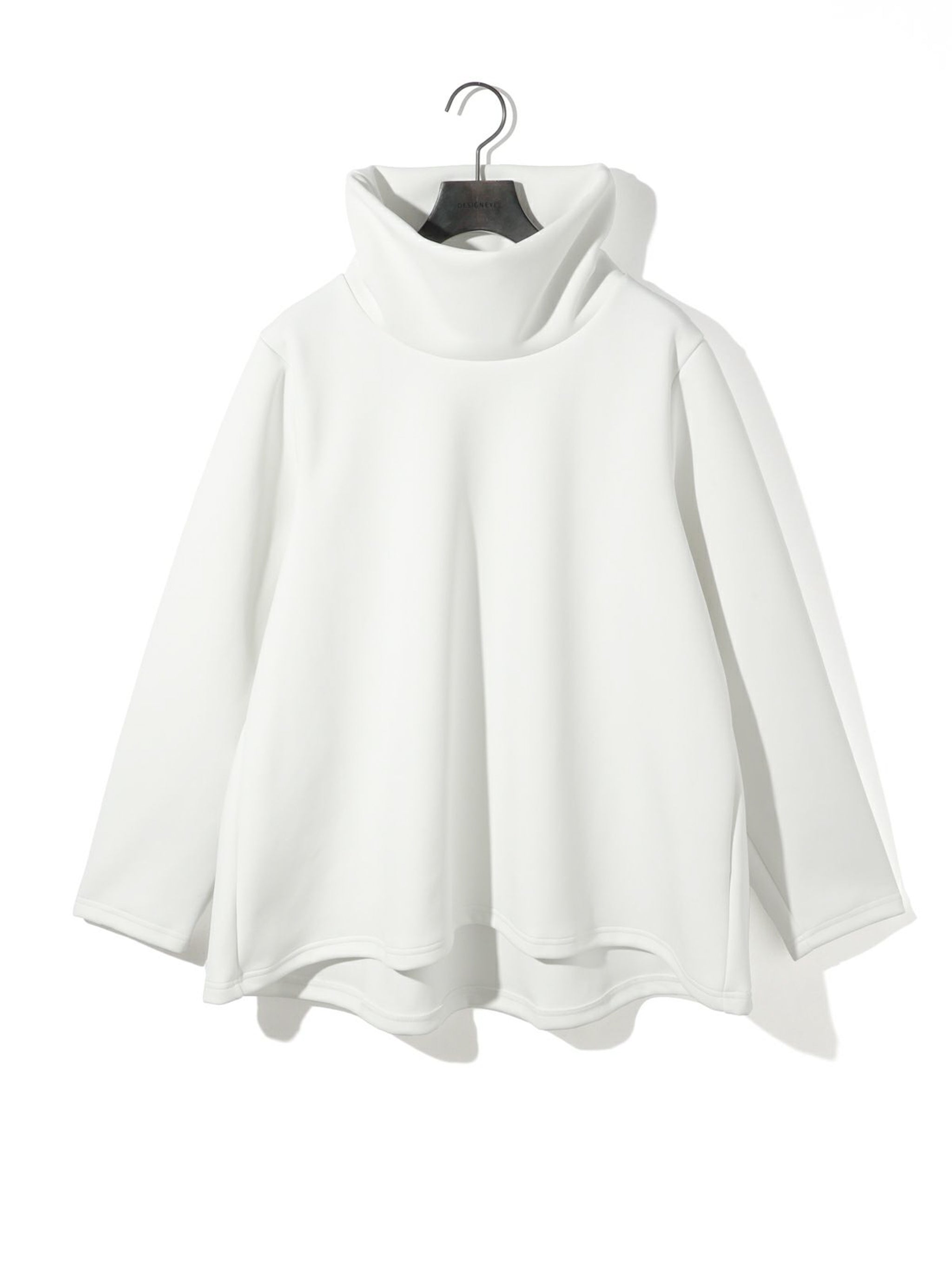 ダブルニットハイネックロングプルオーバー