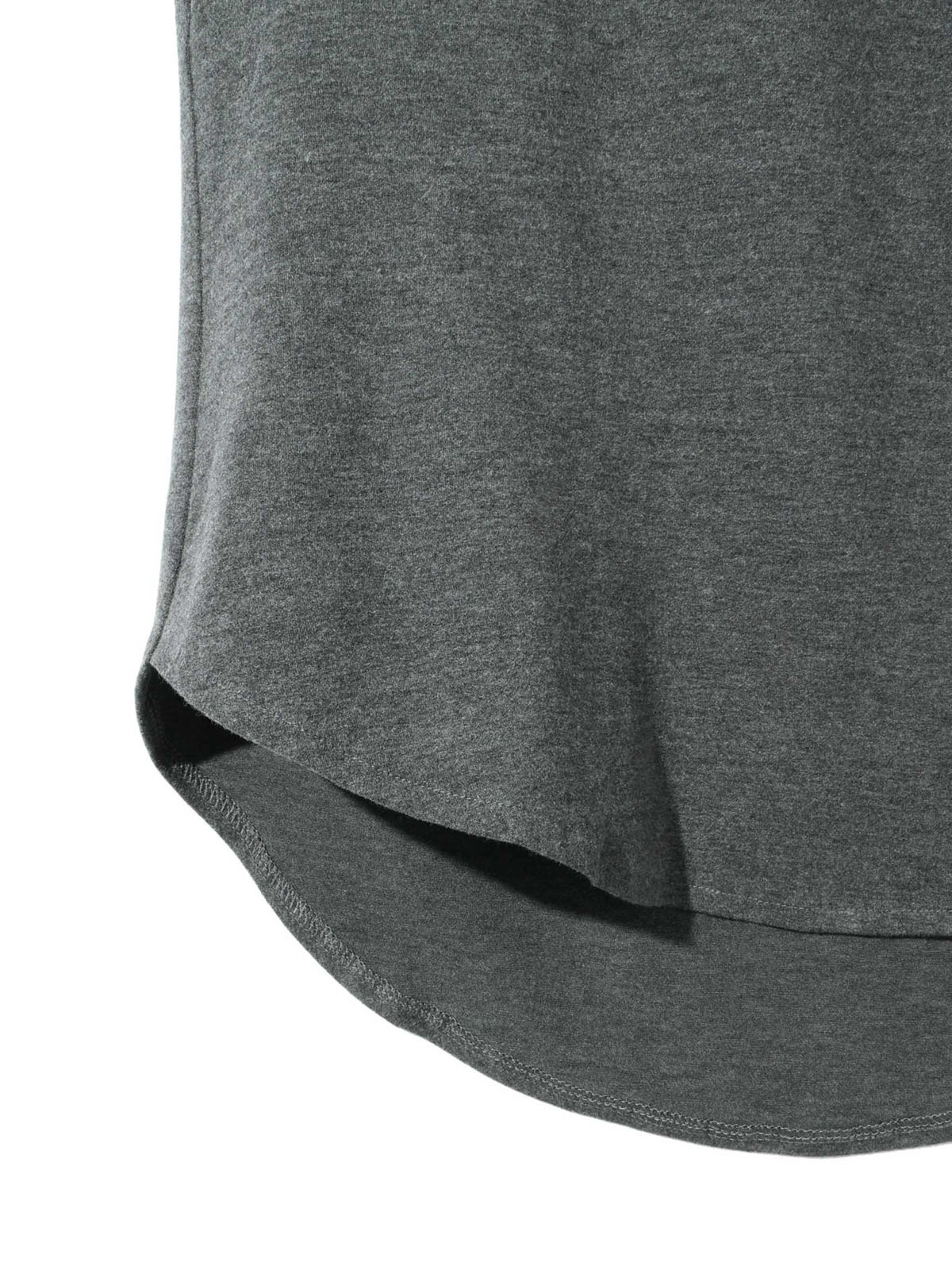 high neck round hem pullover