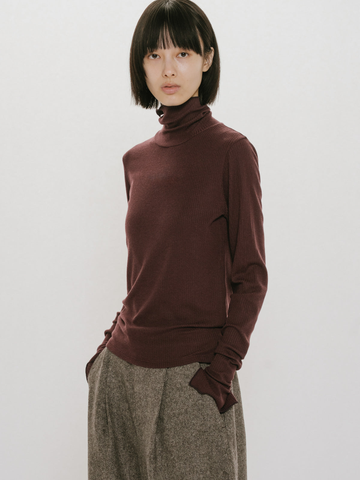 warm sheer rib pullover