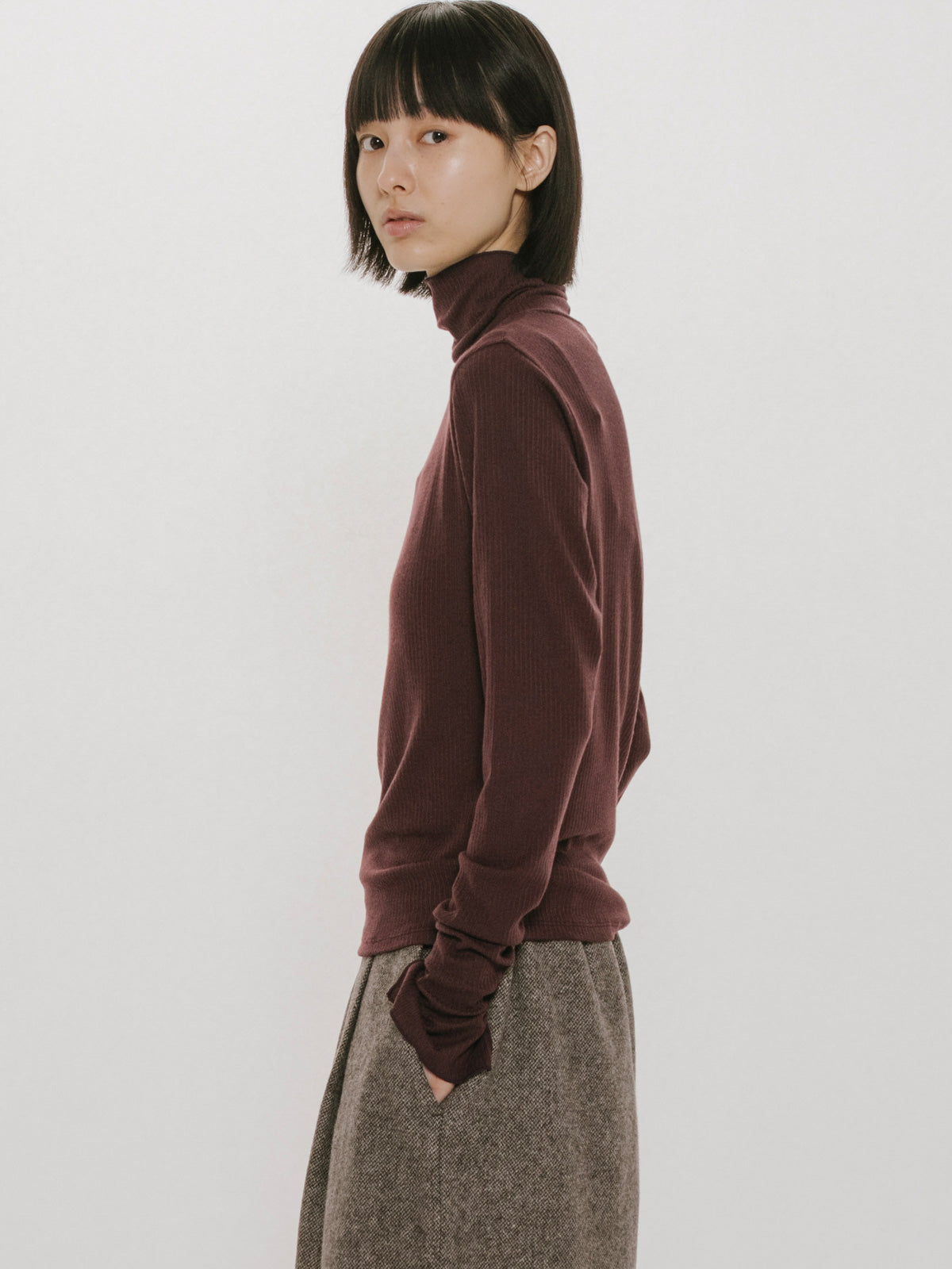 warm sheer rib pullover