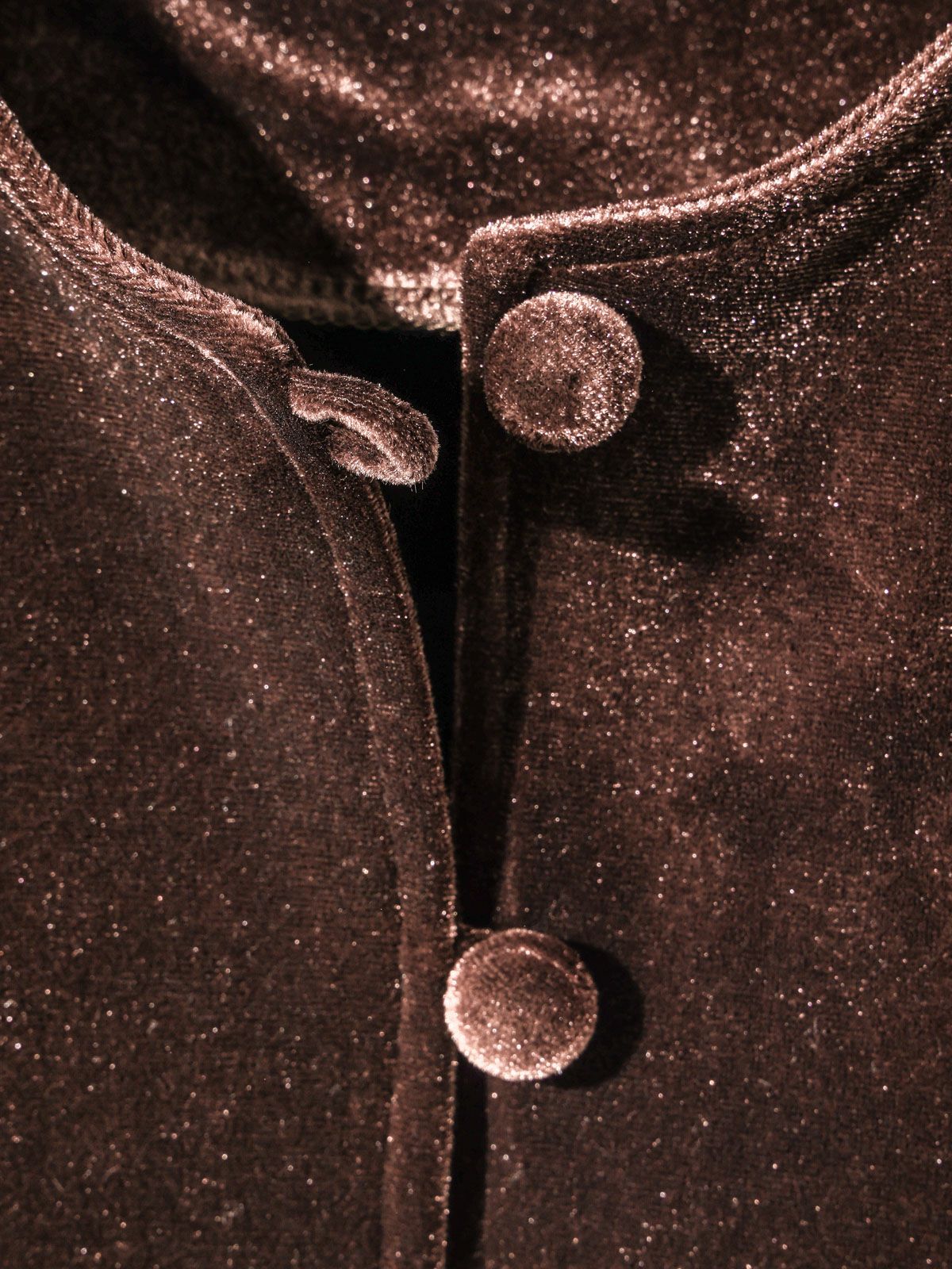 crew neck velour cardigan