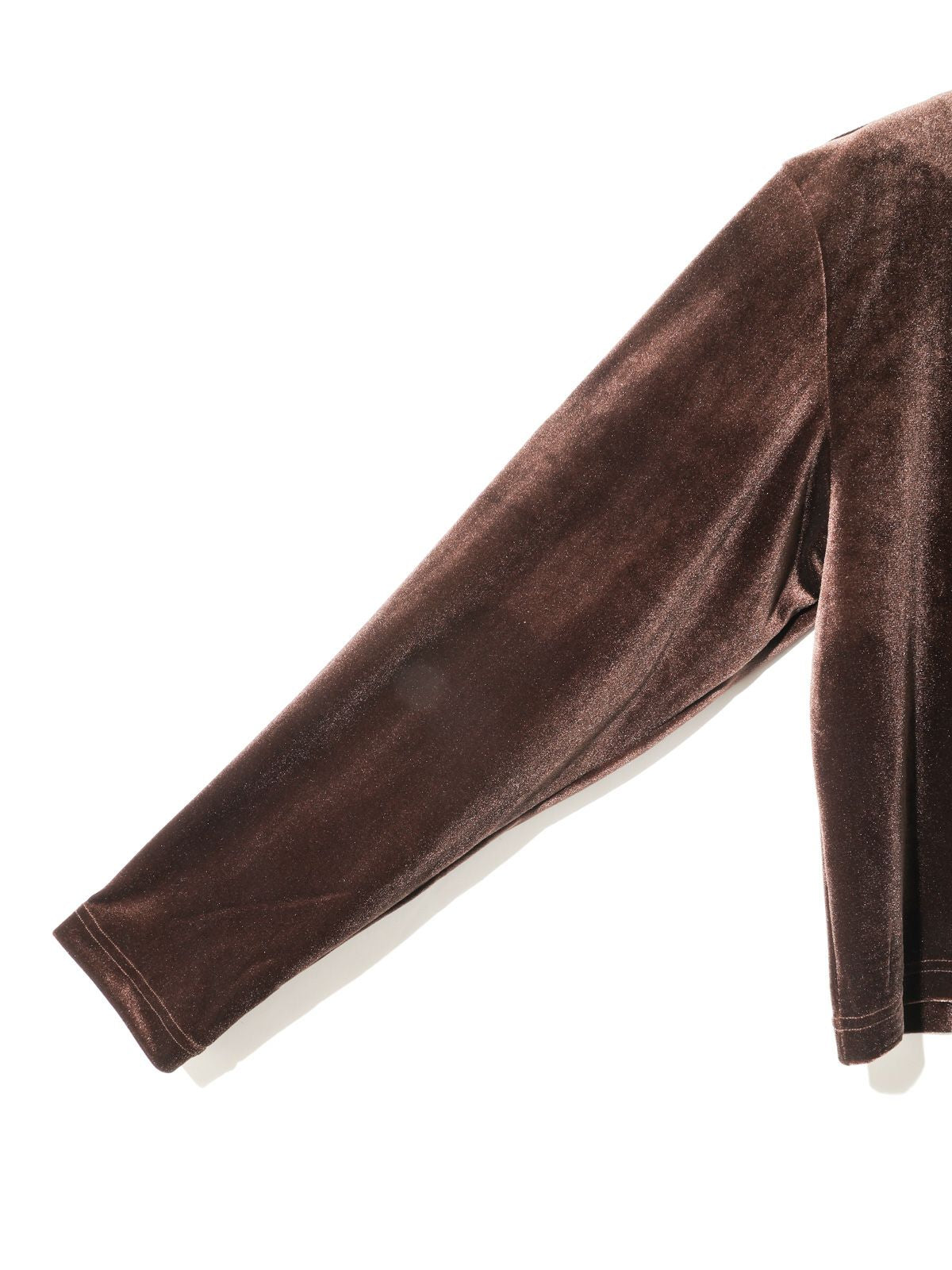 crew neck velour cardigan