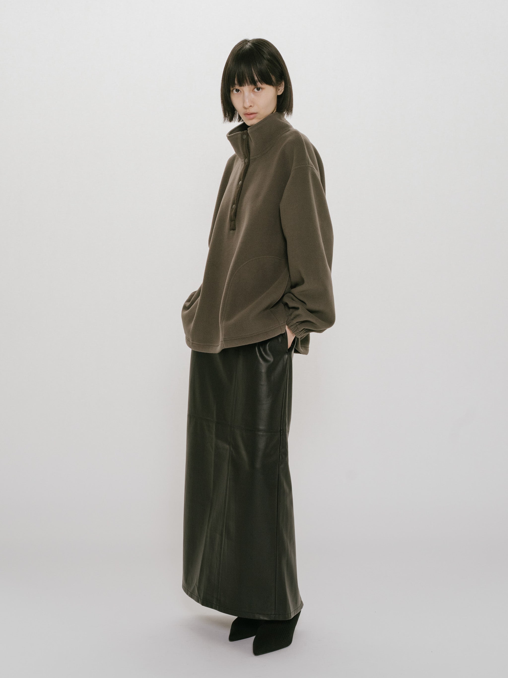 fleece anorak pullover