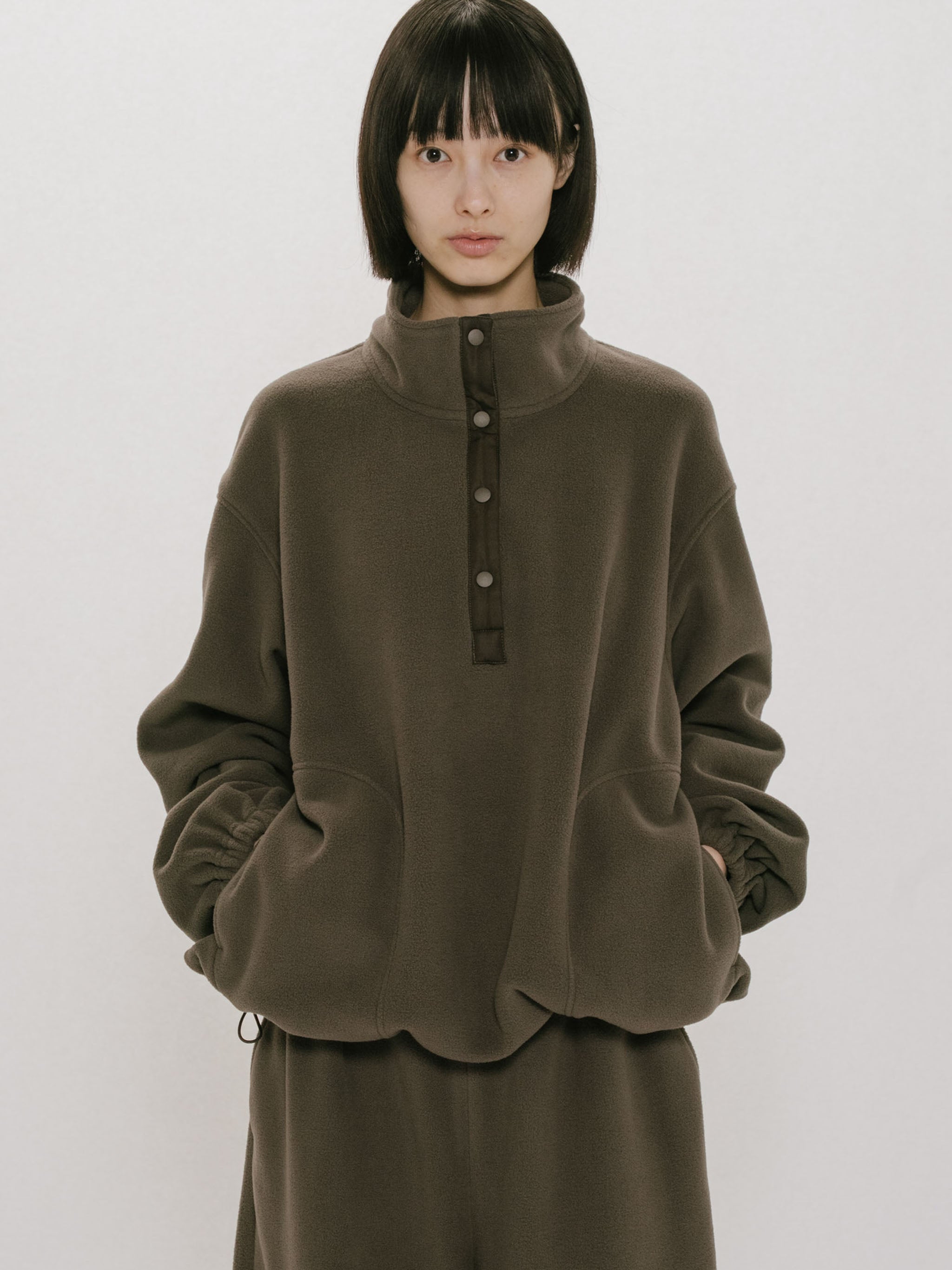 fleece anorak pullover