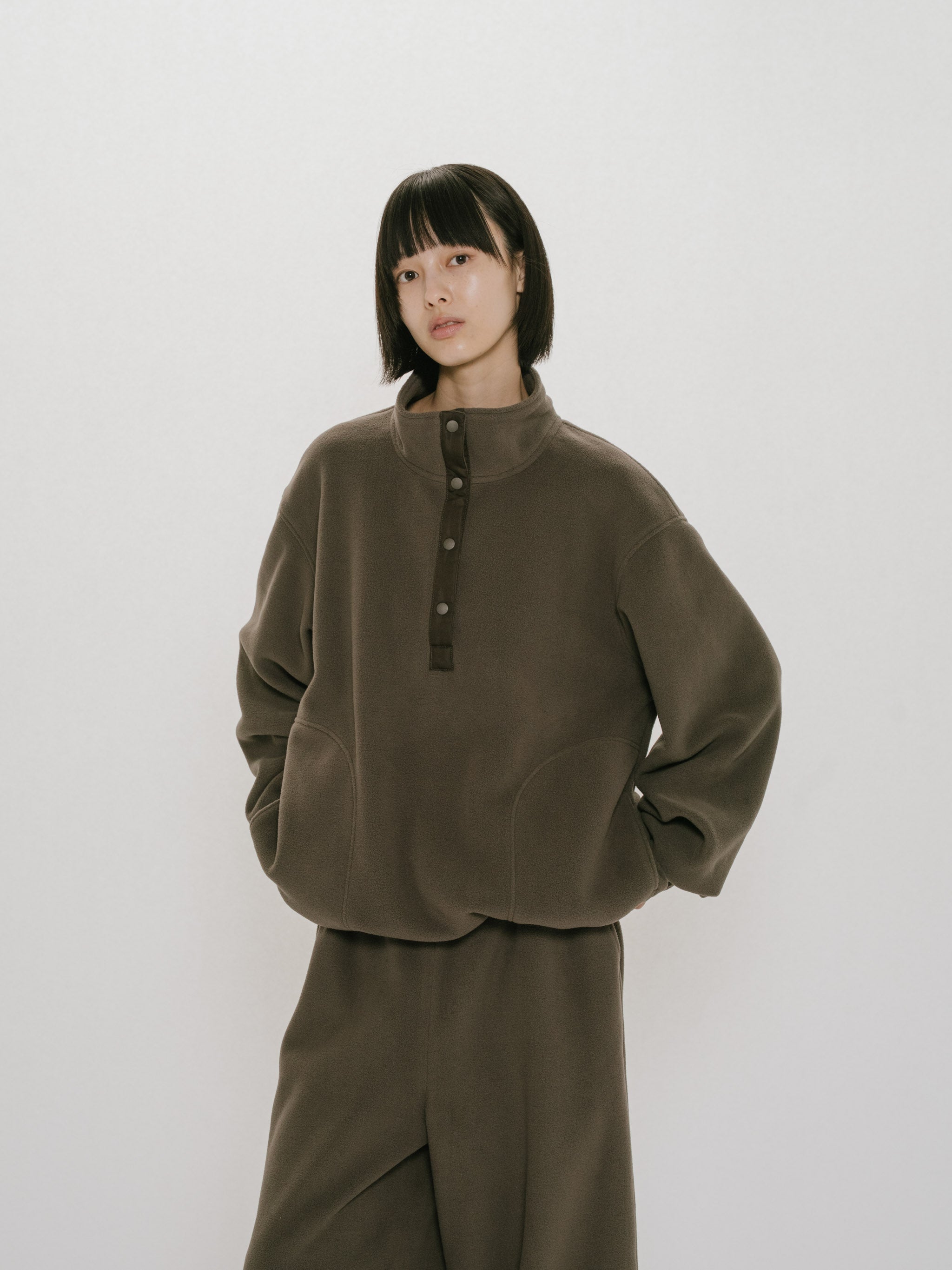 fleece anorak pullover