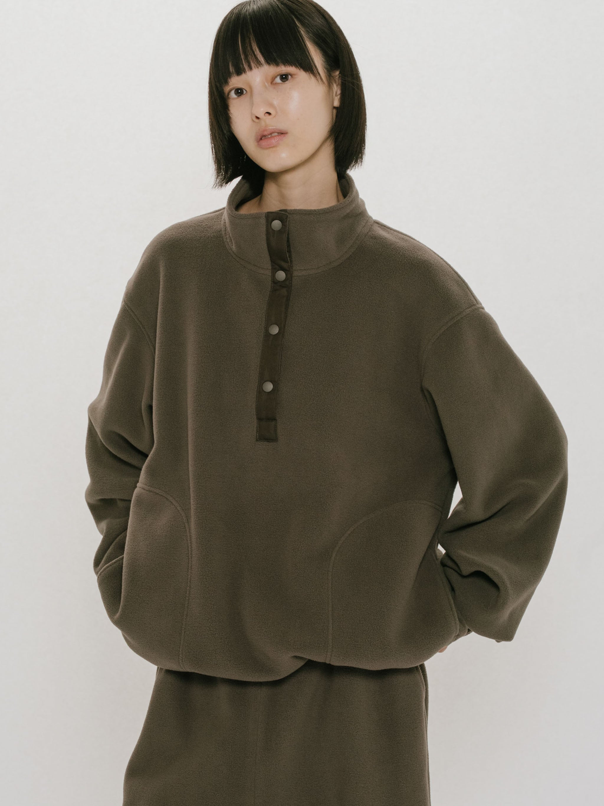 fleece anorak pullover