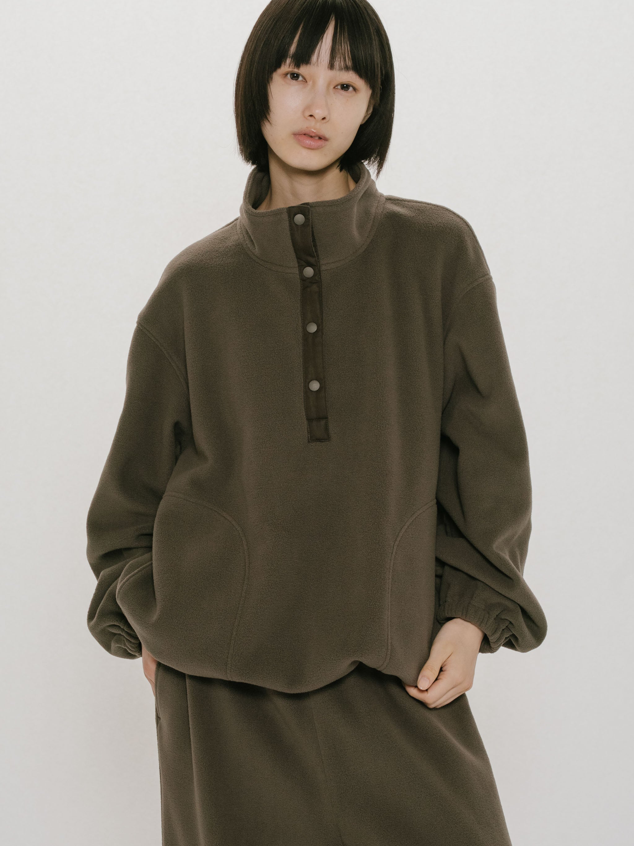 fleece anorak pullover