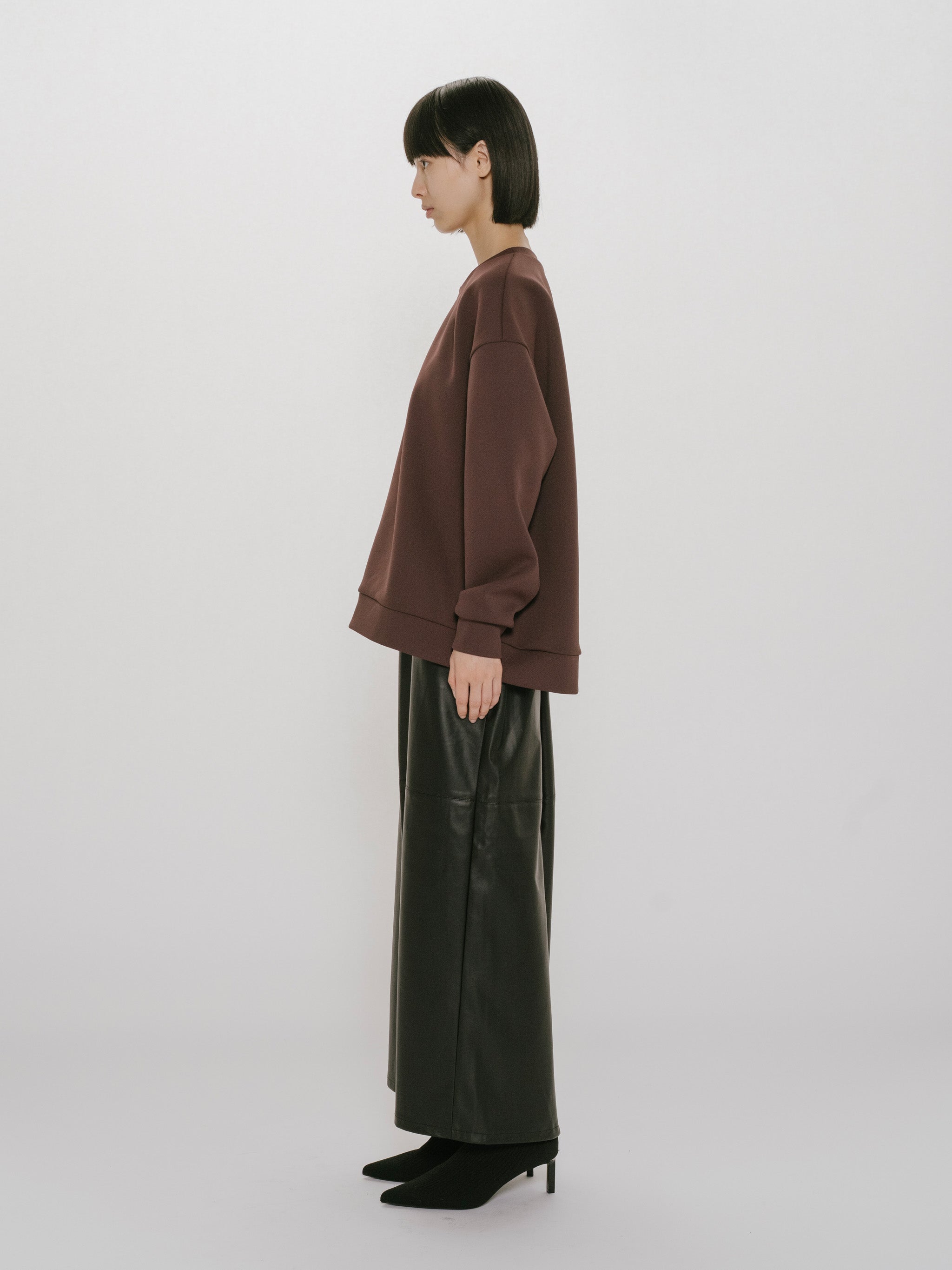 double knit long sleeve pullover