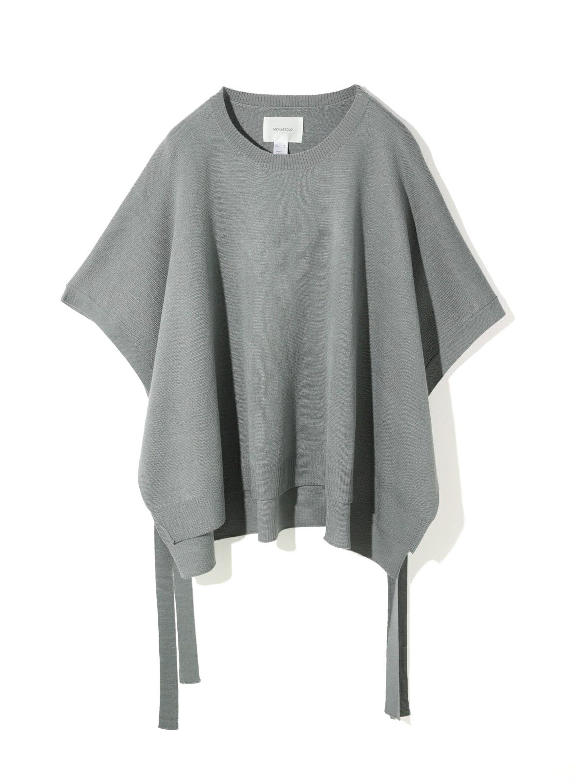 サイドリボンポンチョ