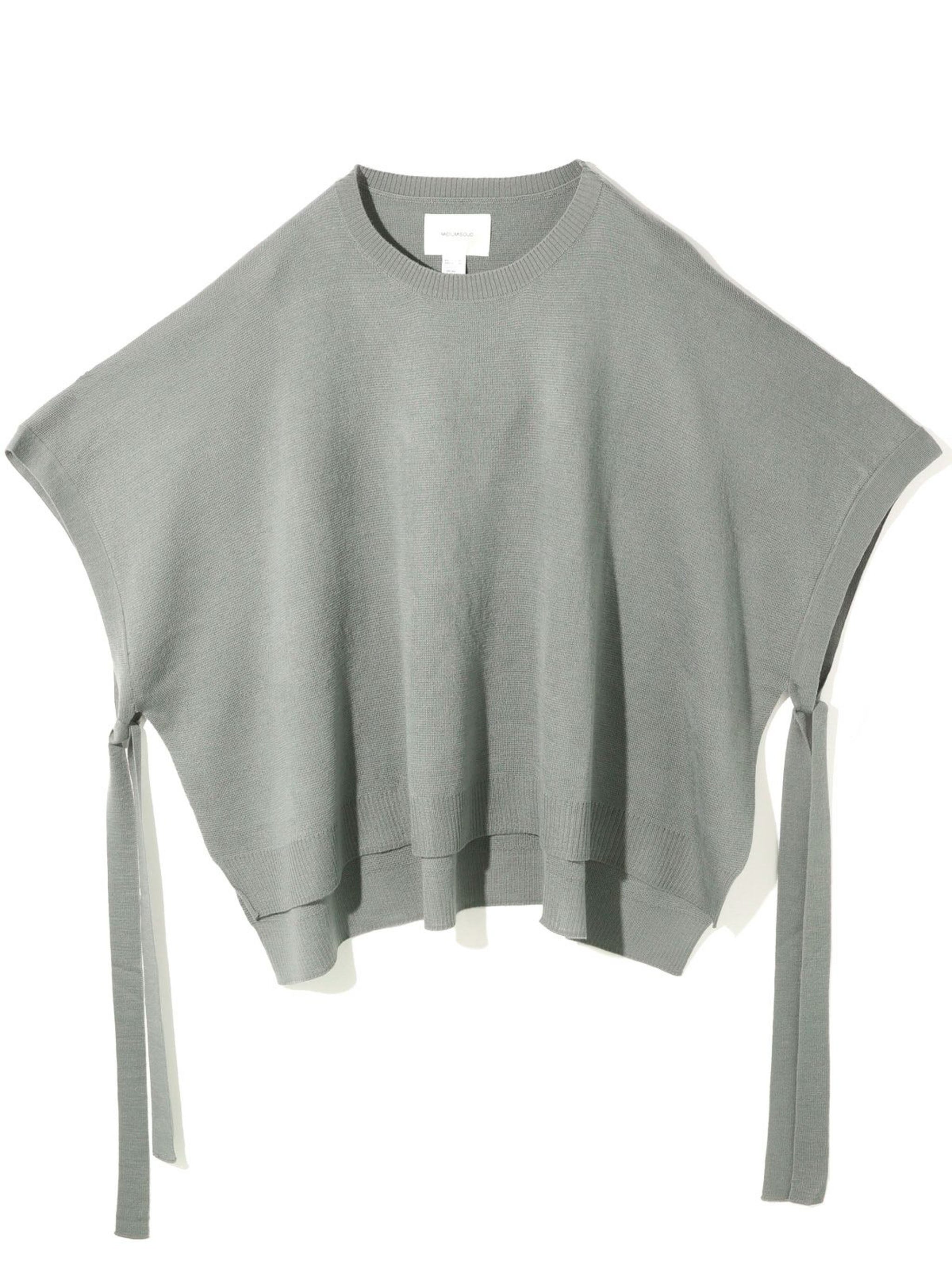 サイドリボンポンチョ