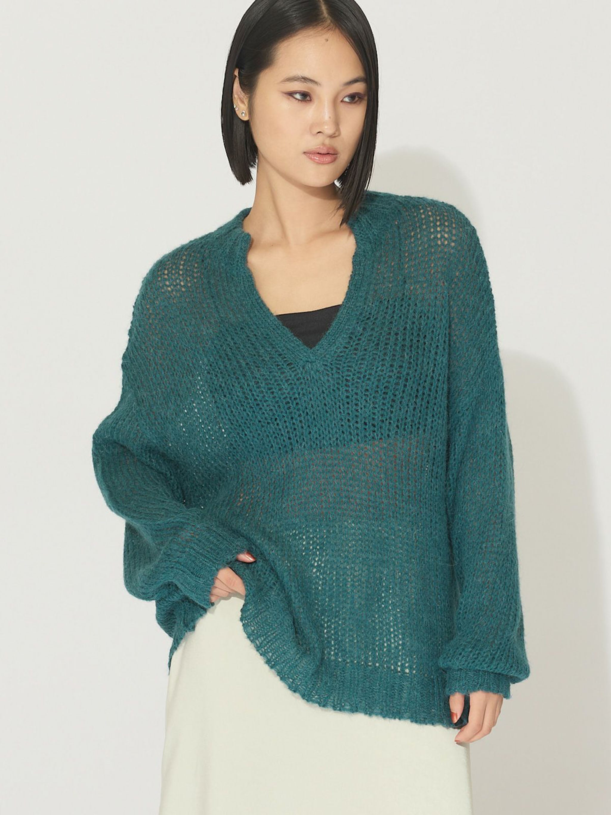 モヘアスキッパープルオーバー