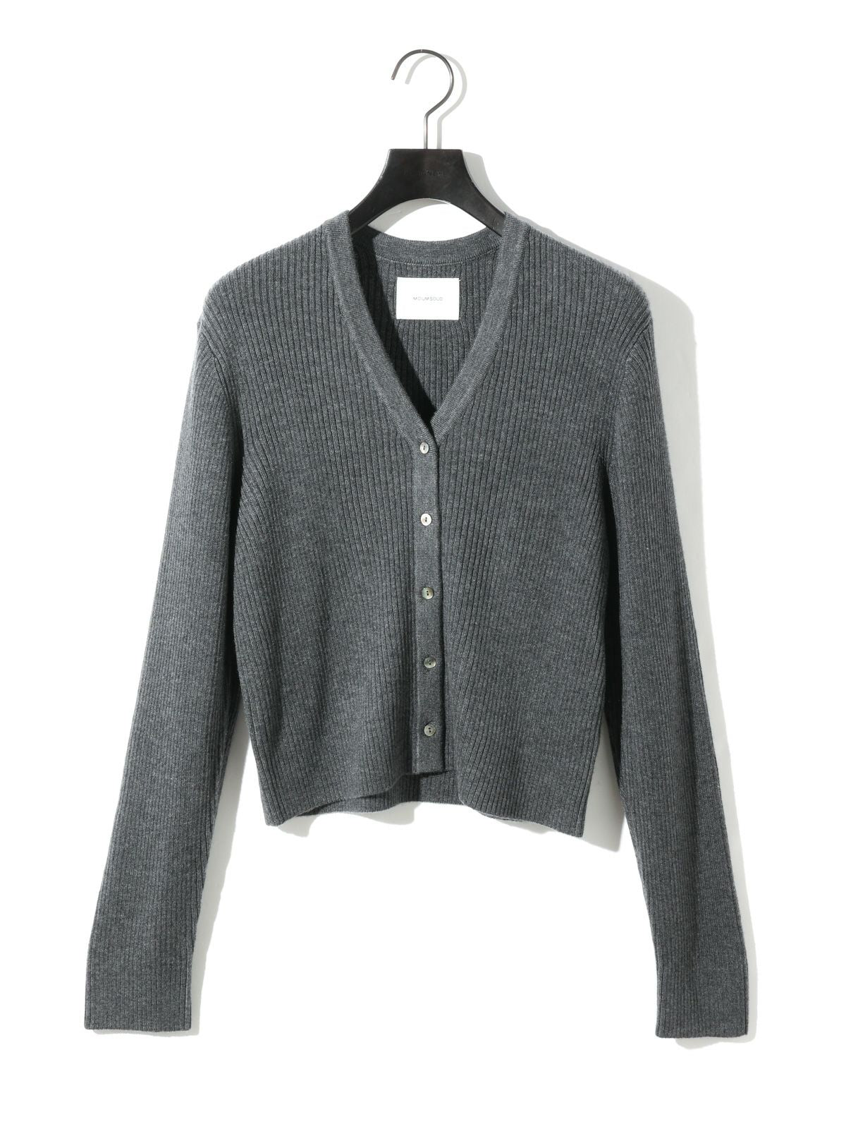 v/neck rib cardigan