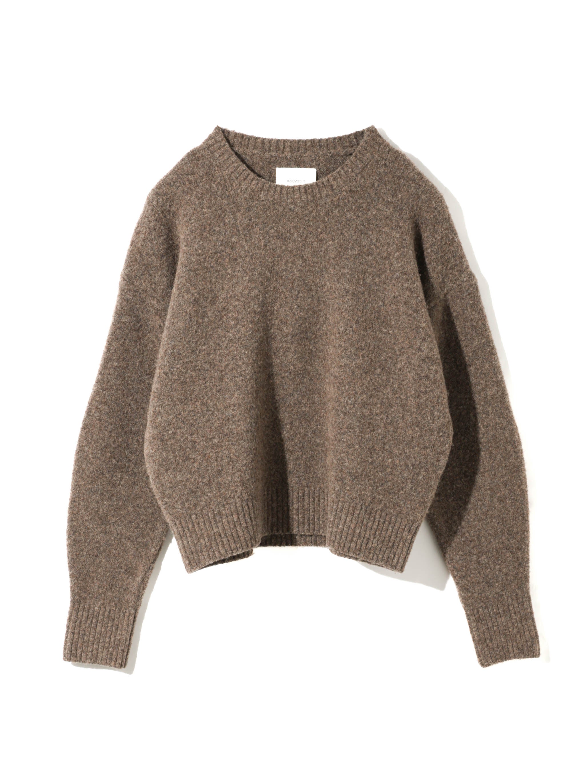 wool curve sleeve pullover