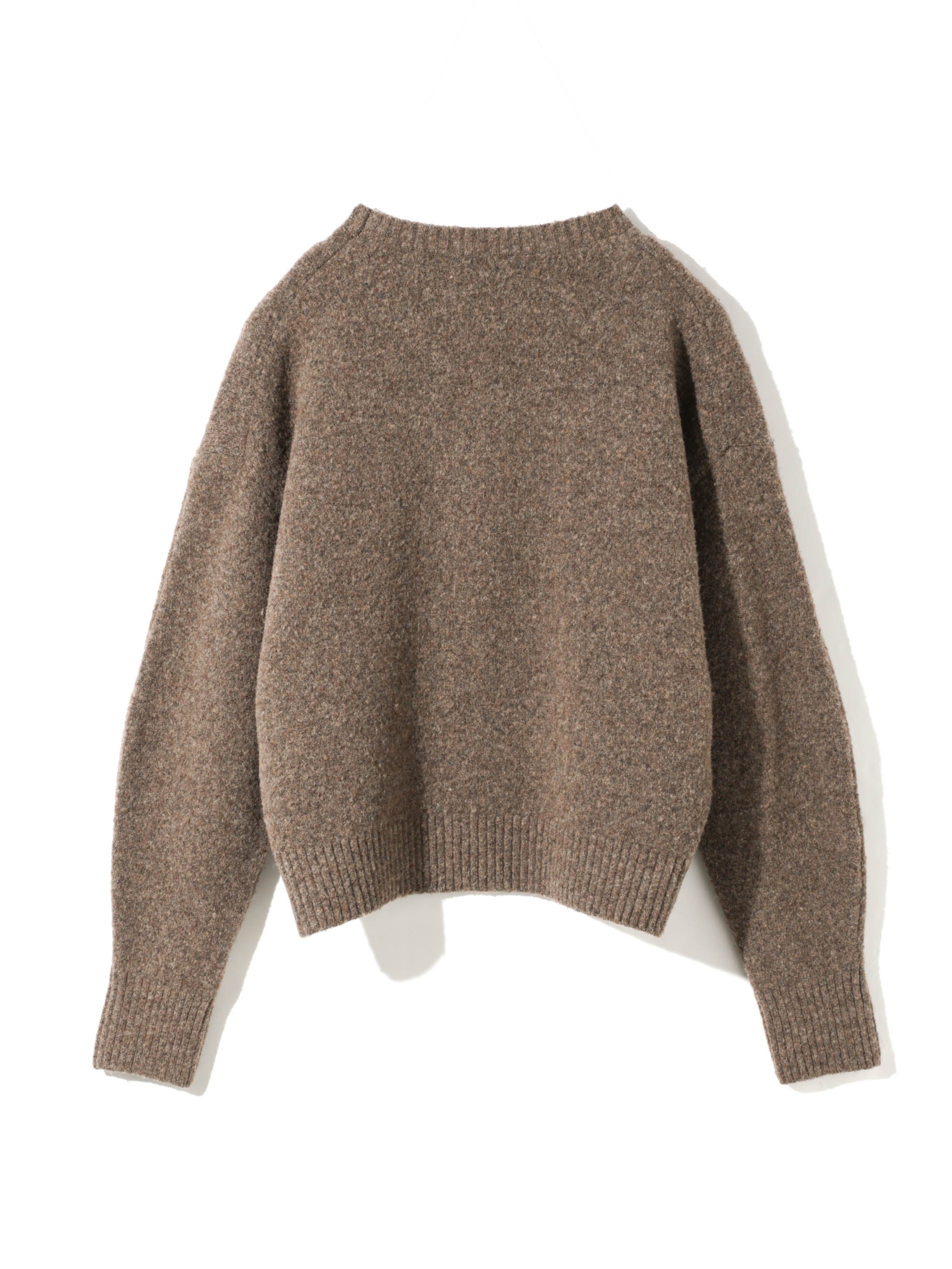 wool curve sleeve pullover
